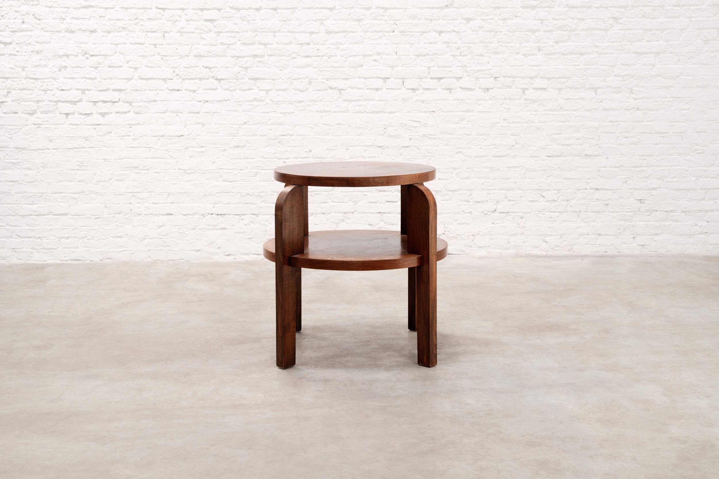 French Art Deco Two-Tier Side Table, c. 1930s — side angle