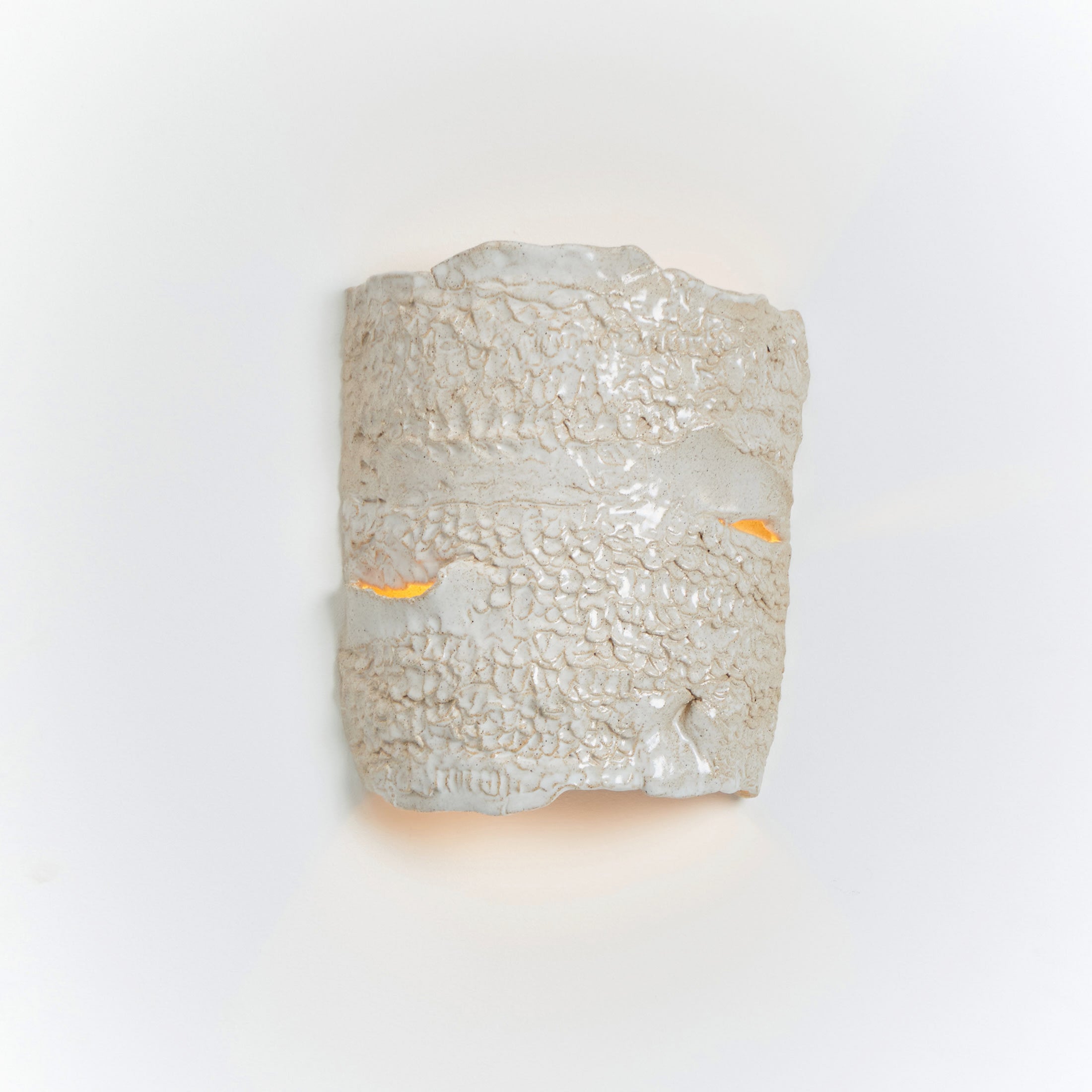 Casa Wall Light No3 — close-up of textured ceramic surface