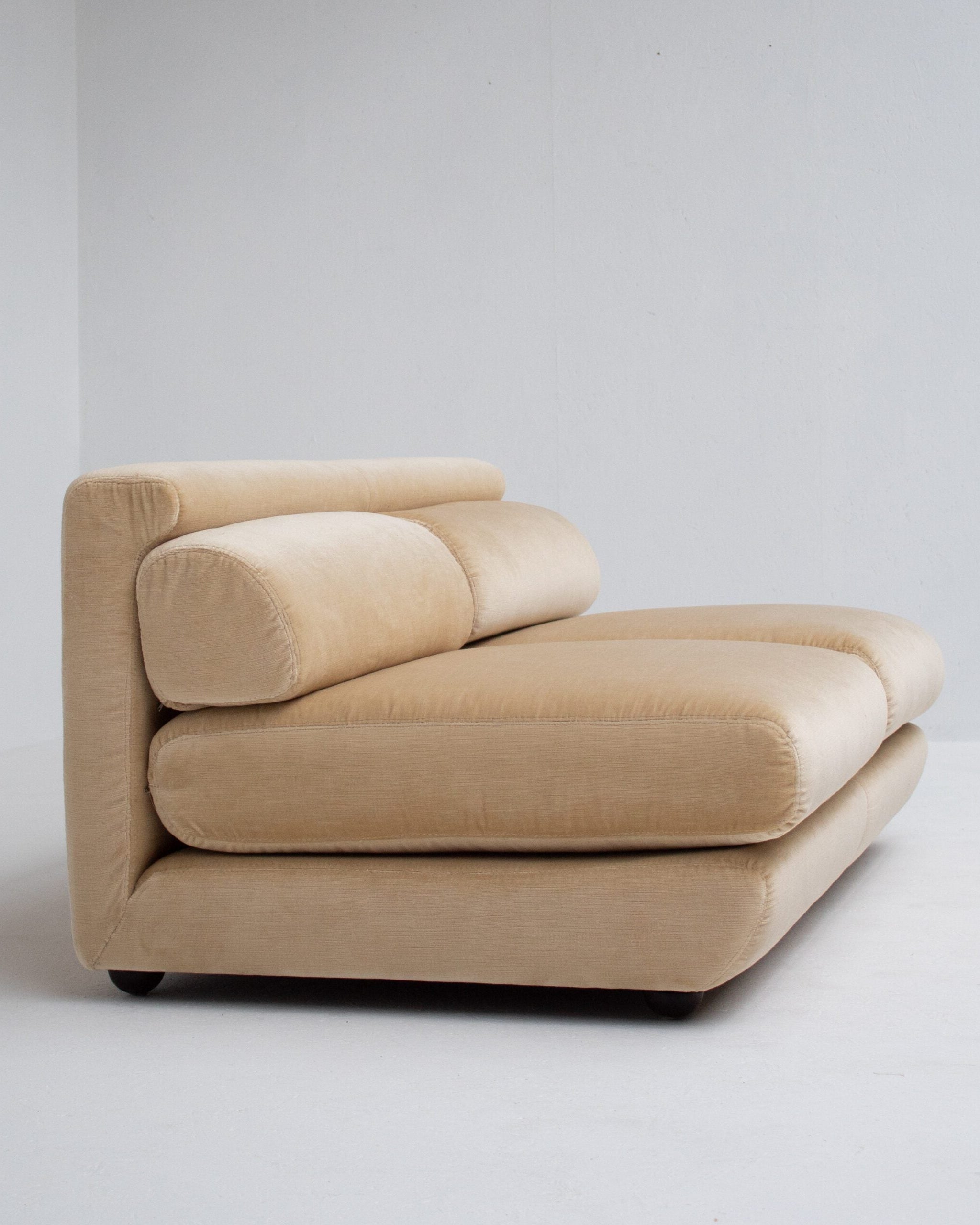 Sofa by Gigi Radice in Beige Velvet