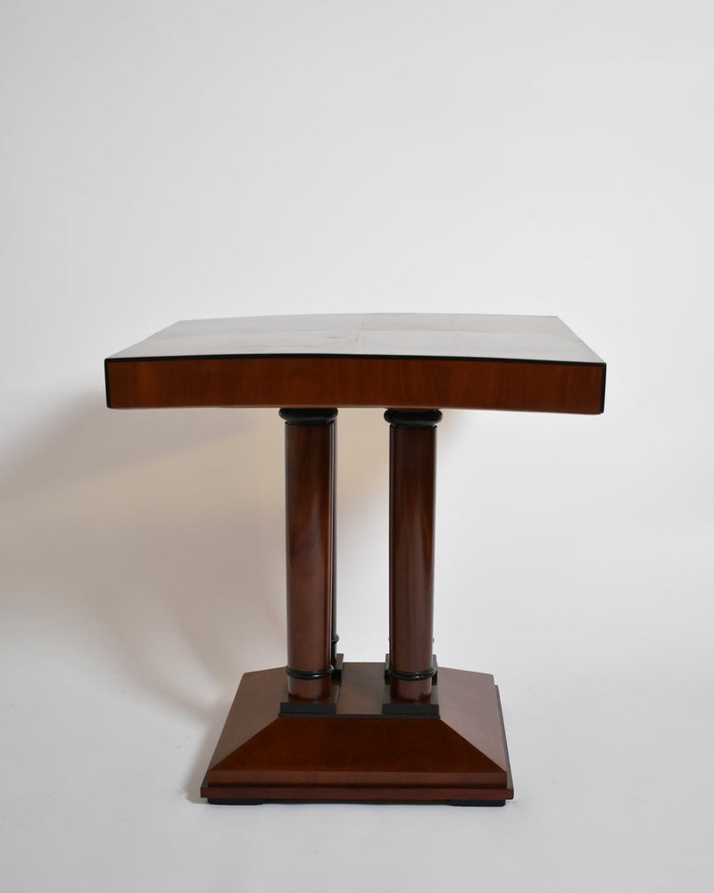 Viennese Secession Side Table, 1910s — angled view of wooden base and top