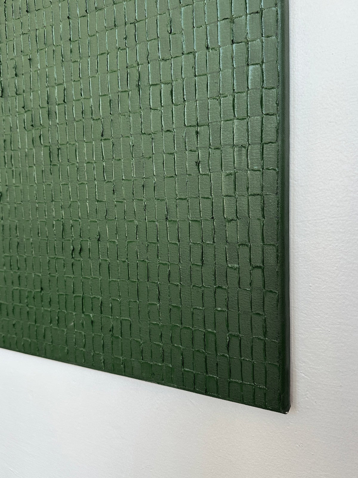 'Terre Verte - Signature' Painting — close-up