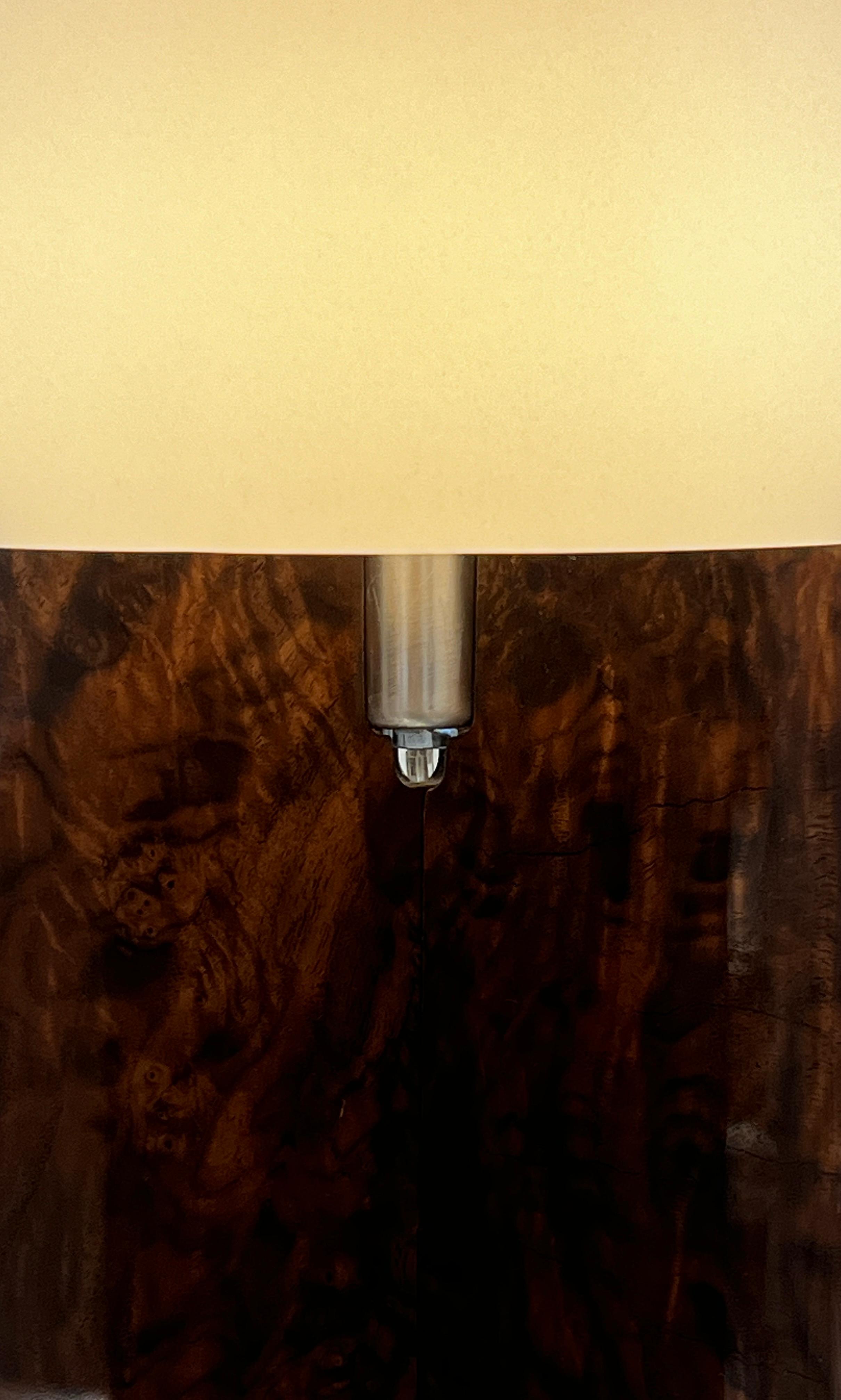 Lumix Table Lamp Walnut Wood — close-up