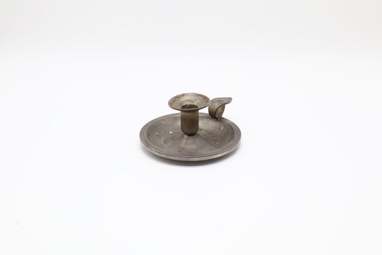 Pewter Chamberstick – France, 19th Century — detail view