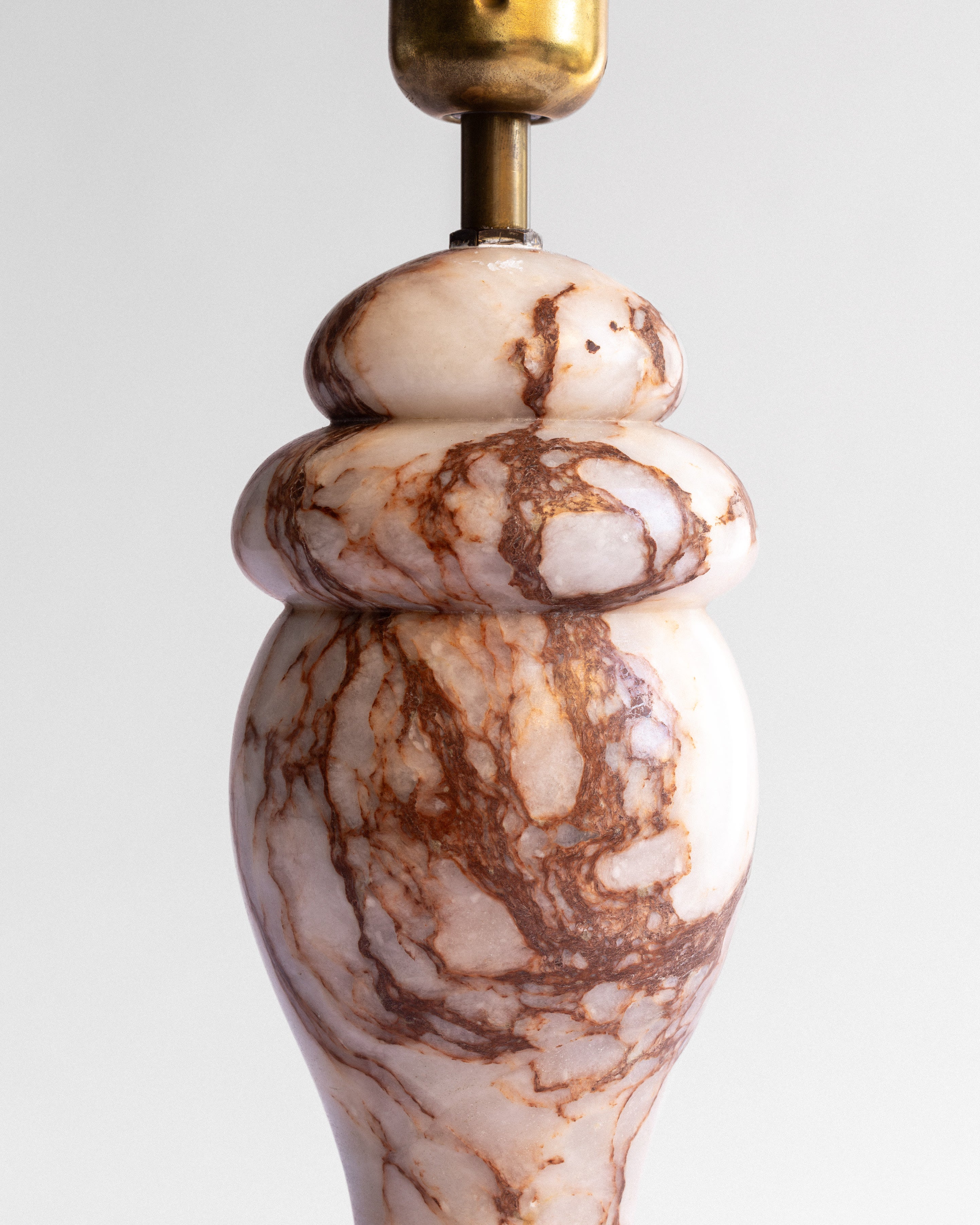Art Deco Alabaster Table Lamp, 1930s, Denmark — close-up