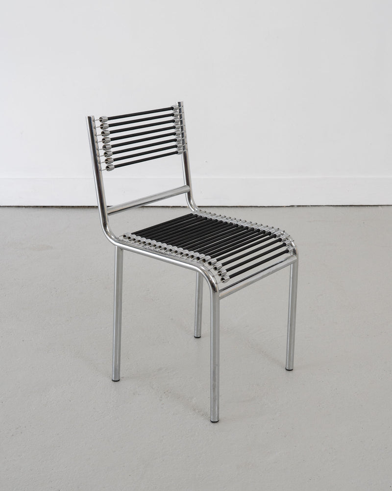 Four Sandows Chairs by René Herbst, c.1980 — detail view