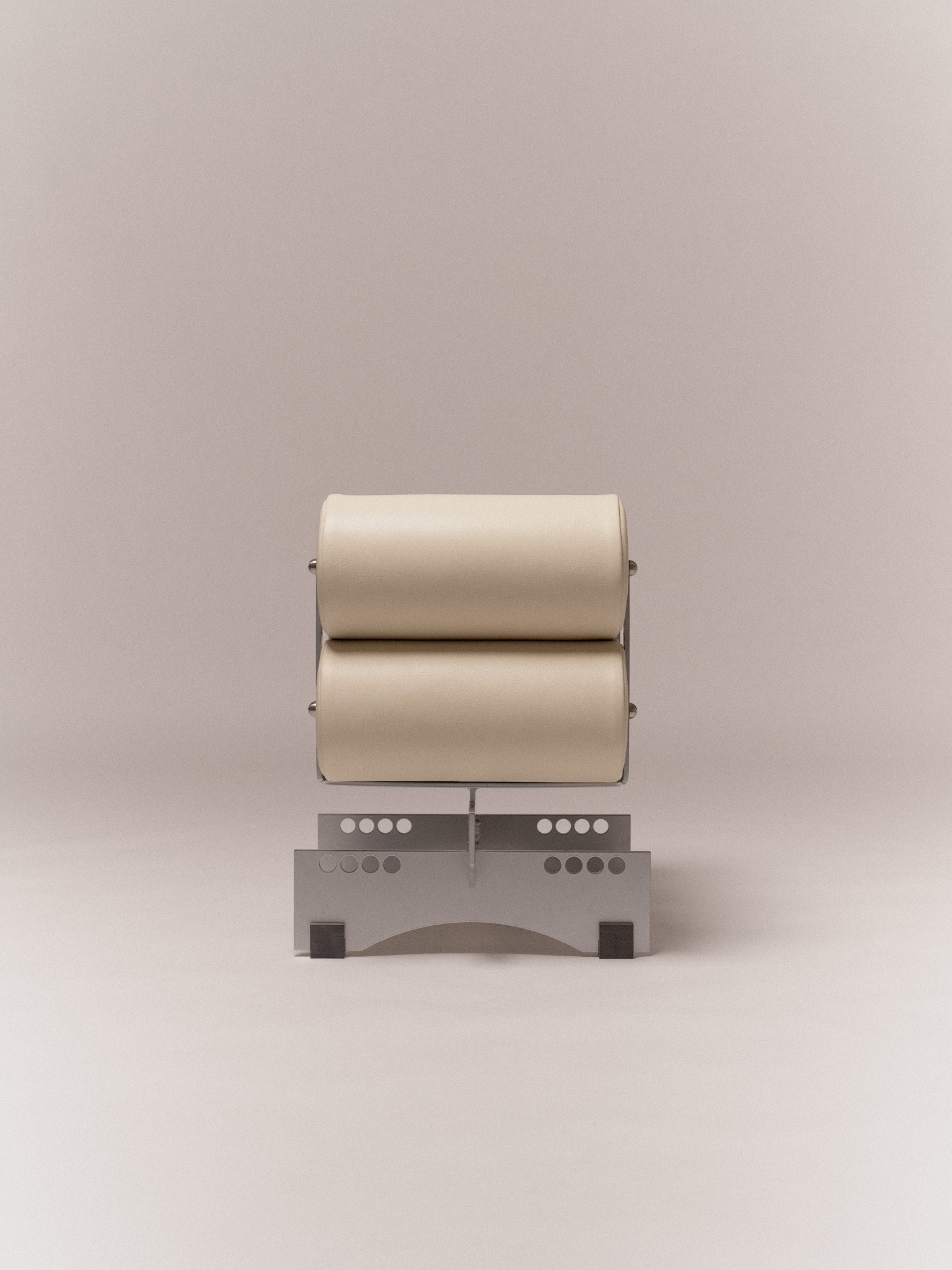 Poggia Alta — front view of cream upholstered chair on neutral background