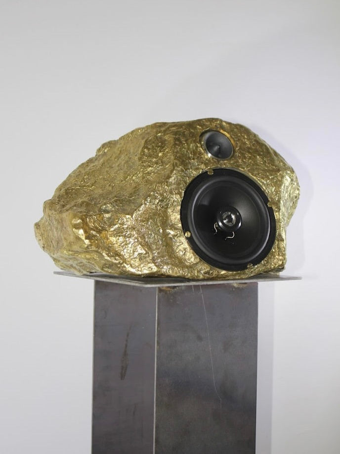 Bronze Singing-Stone MDL. C. Speaker — close-up of textured bronze surface