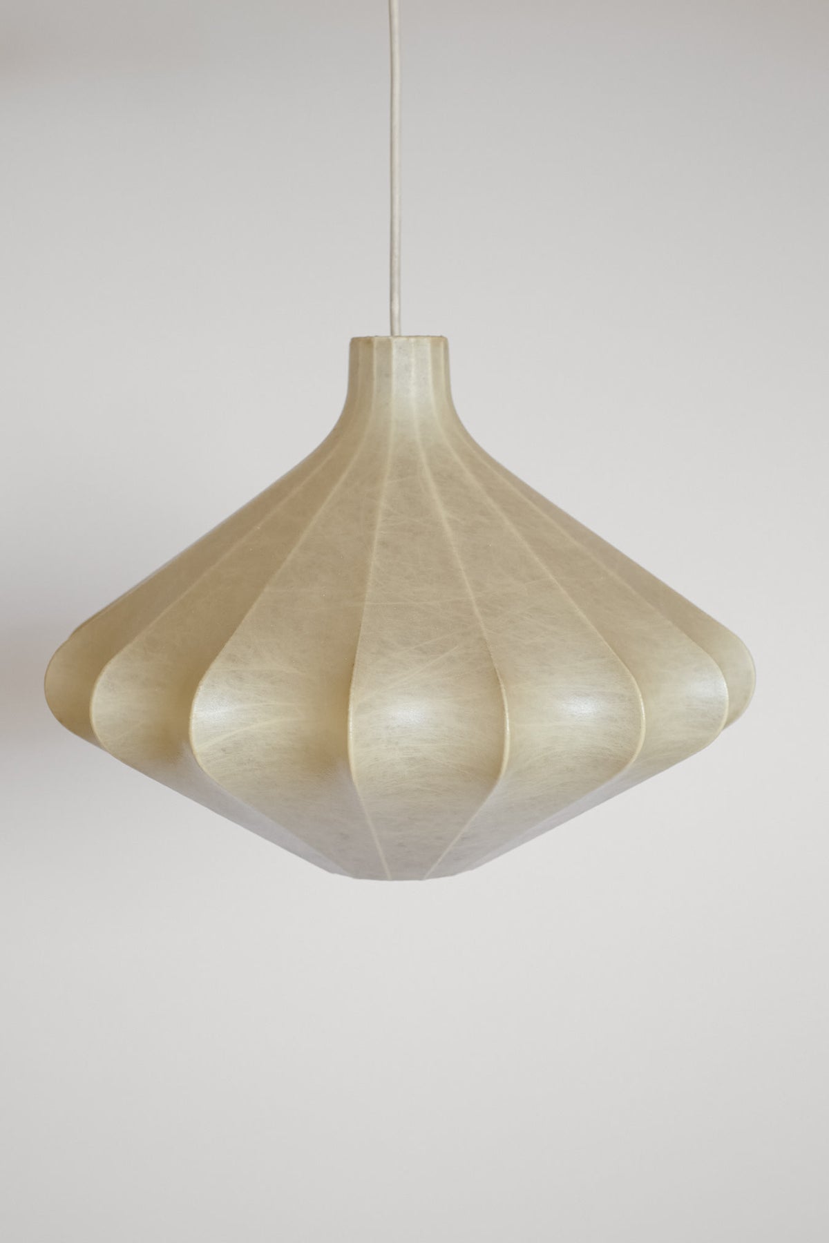 1960s Cocoon Pendant Lamp by Friedel Wauer for Goldkant — side angle