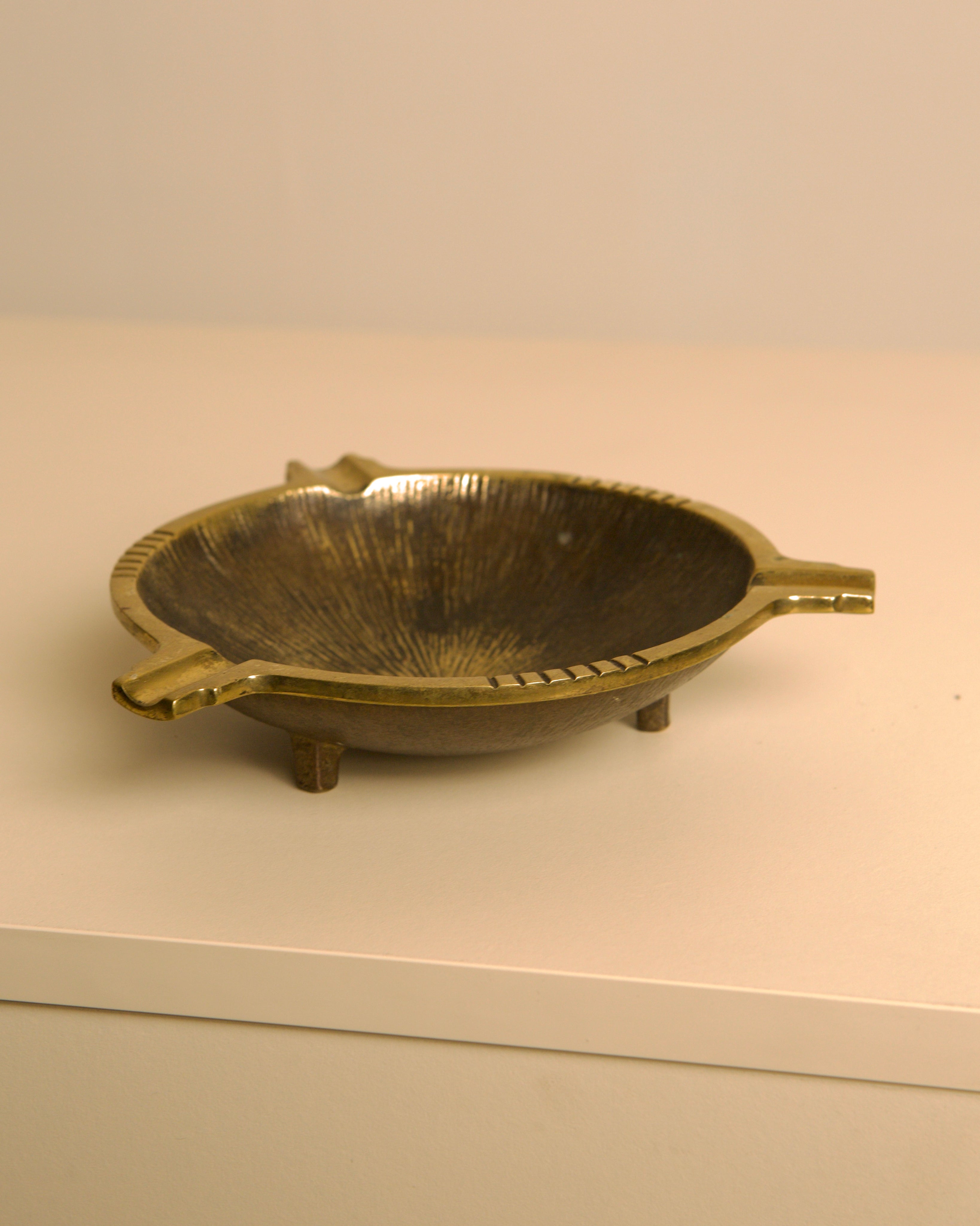 Italian bronze ashtray, 1940s — lifestyle setting