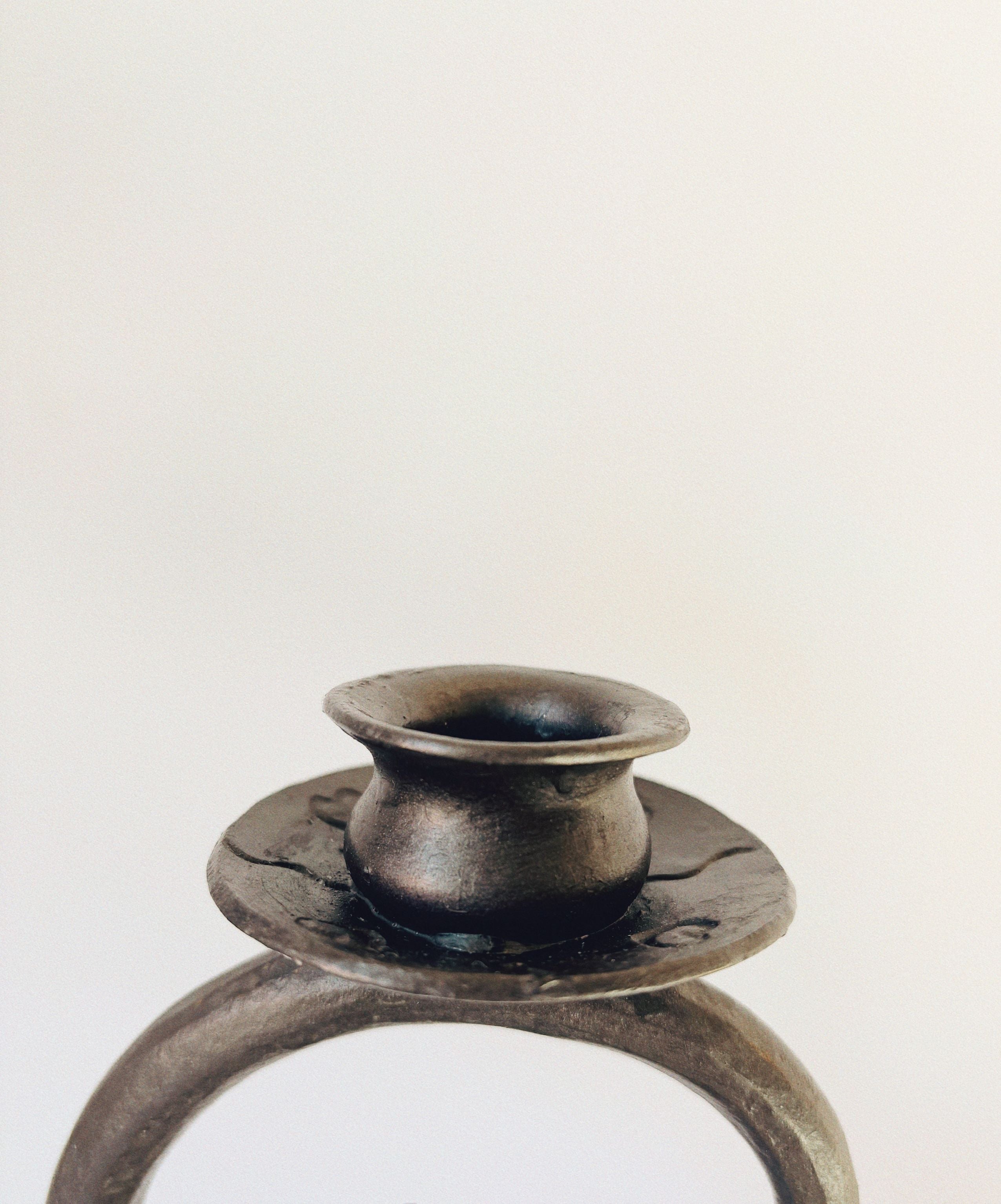 Chandelier en fer forgé à 3 bras