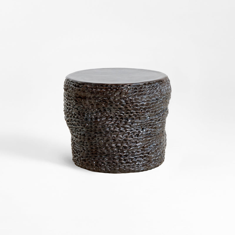 Casa Ceramic Side Table by Project 213A | The Oblist — handcrafted dark ceramic finish