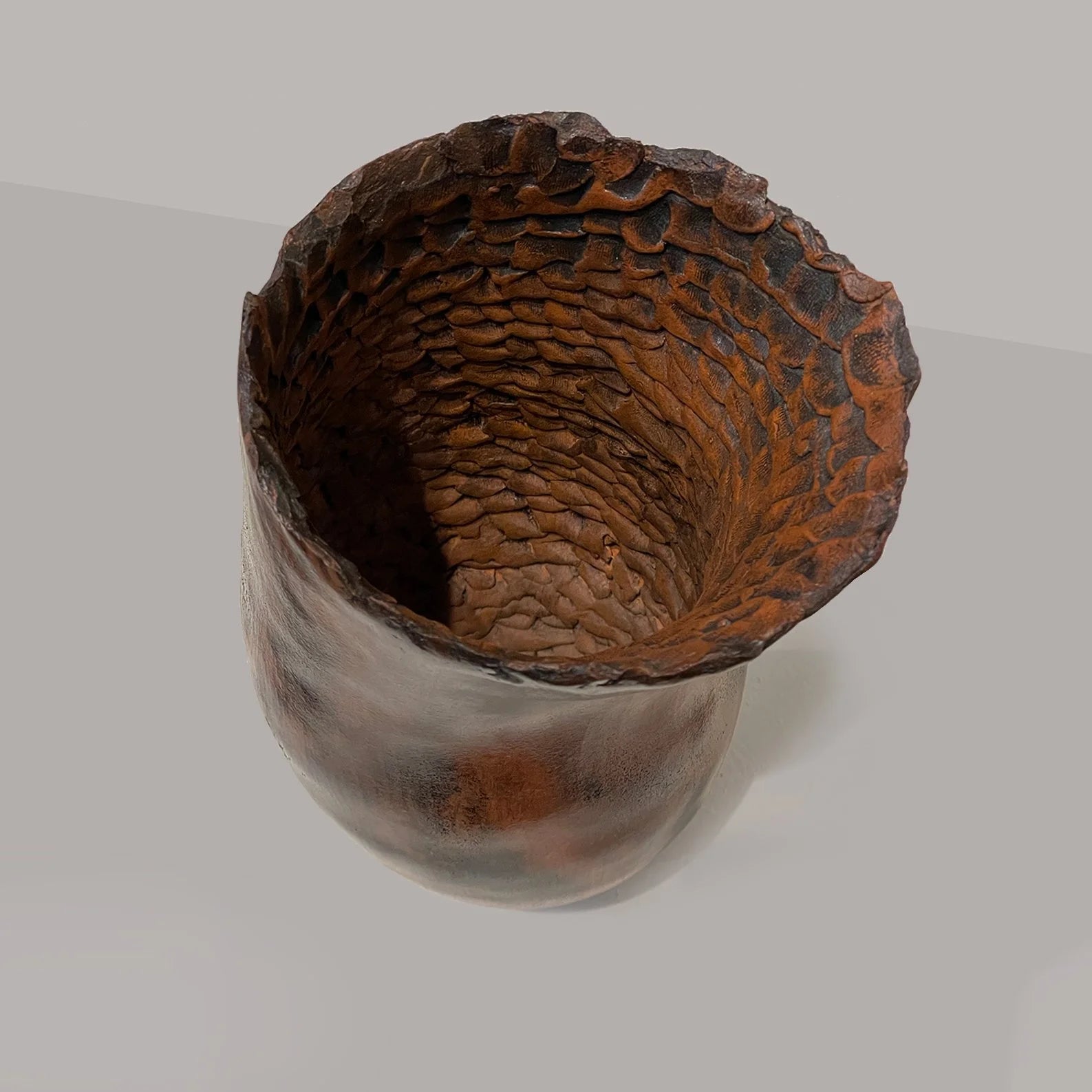 Pit fired vessel from Vintage Tribal Collection by Richard WM Hudson (2010) — detail view