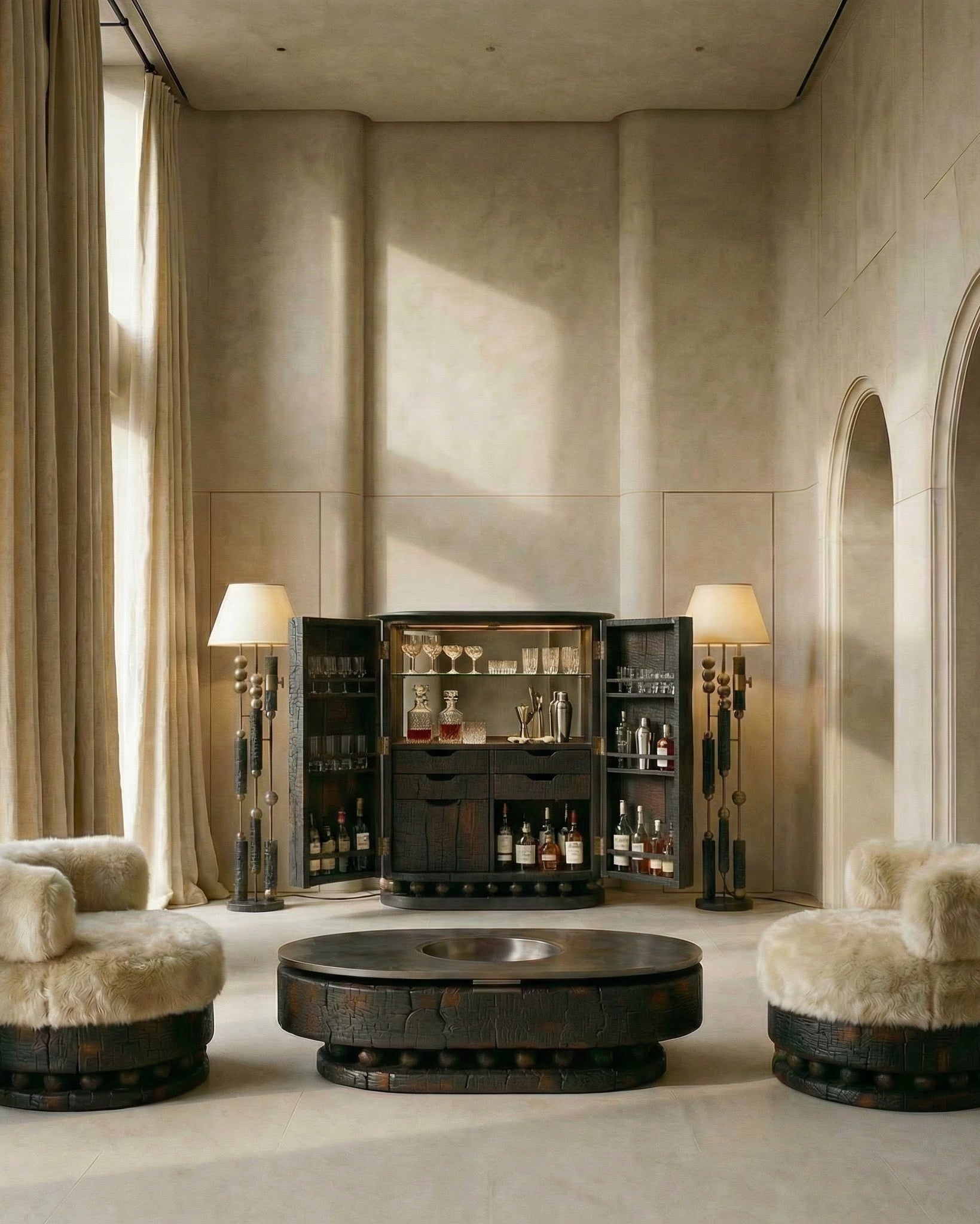 CENDRE BAR CABINET — detail view