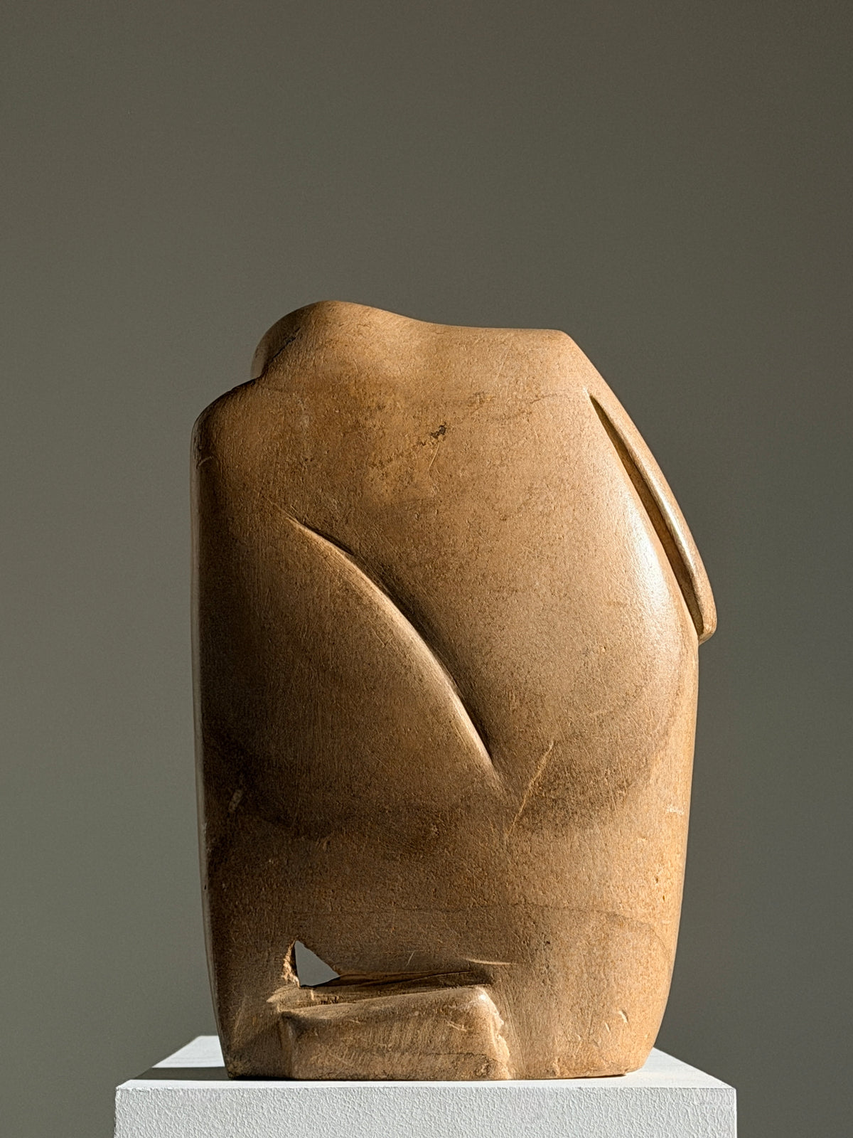 "The Mandolin Player" abstract stone sculpture, France, 1950s.  — alternate view