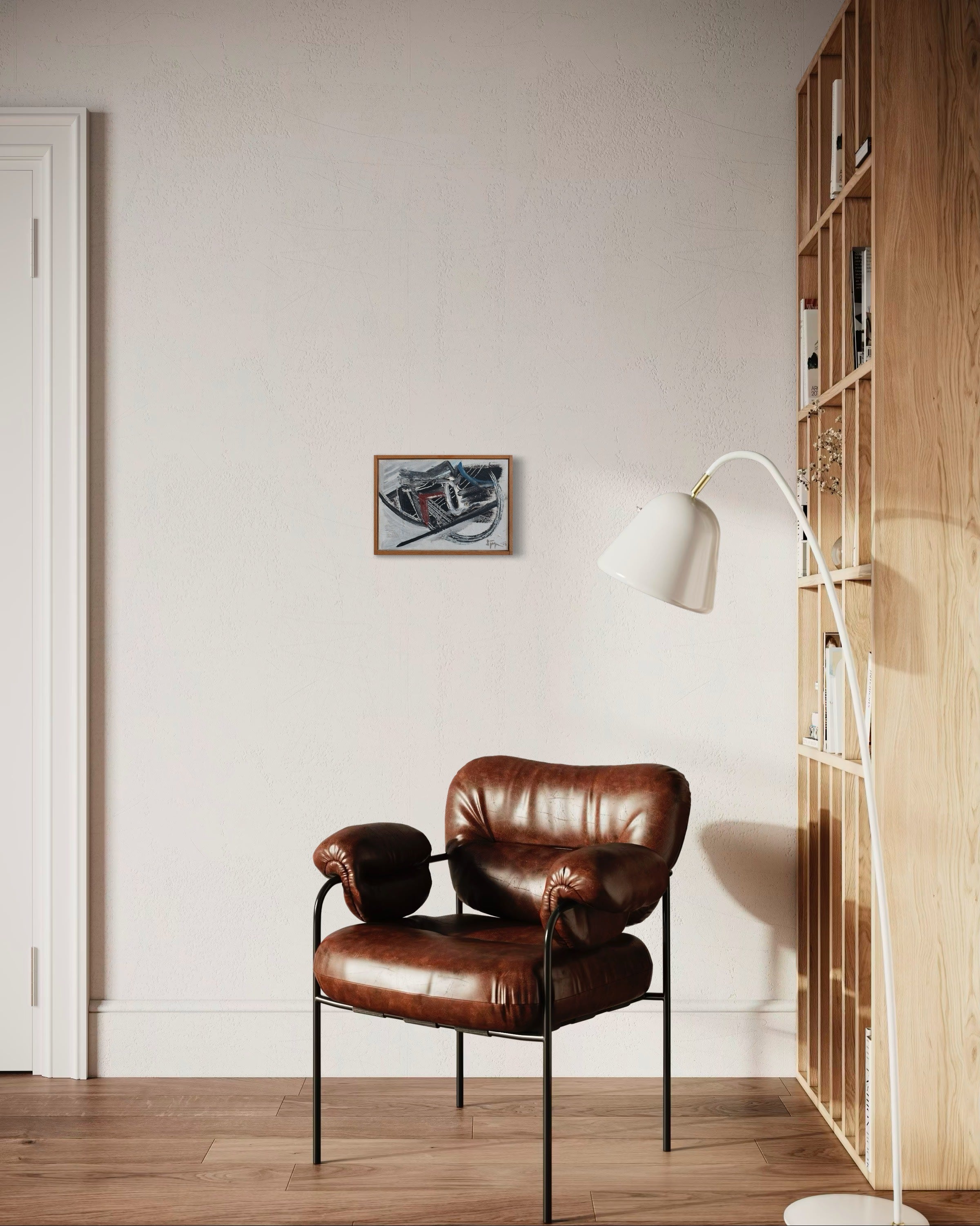 Peinture à l'huile abstraite Lars Sjögren, Suède, 1965