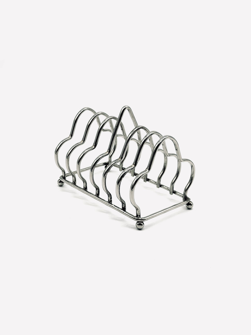 Stainless Steel Toast Holder by LA PARADE | The Oblist — polished metal design