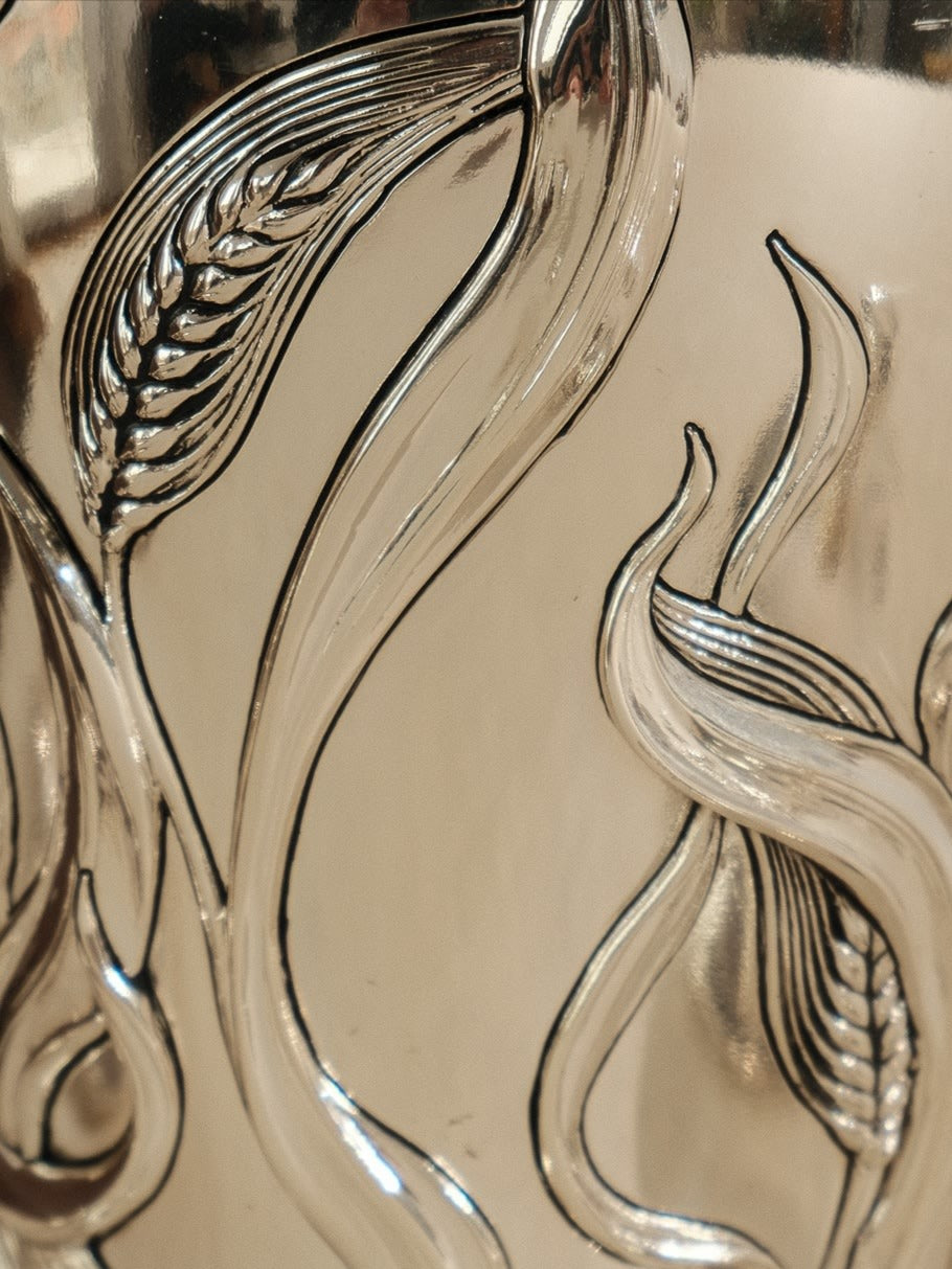 Silver-Plated Potiche by Marcello Giorgio — close-up