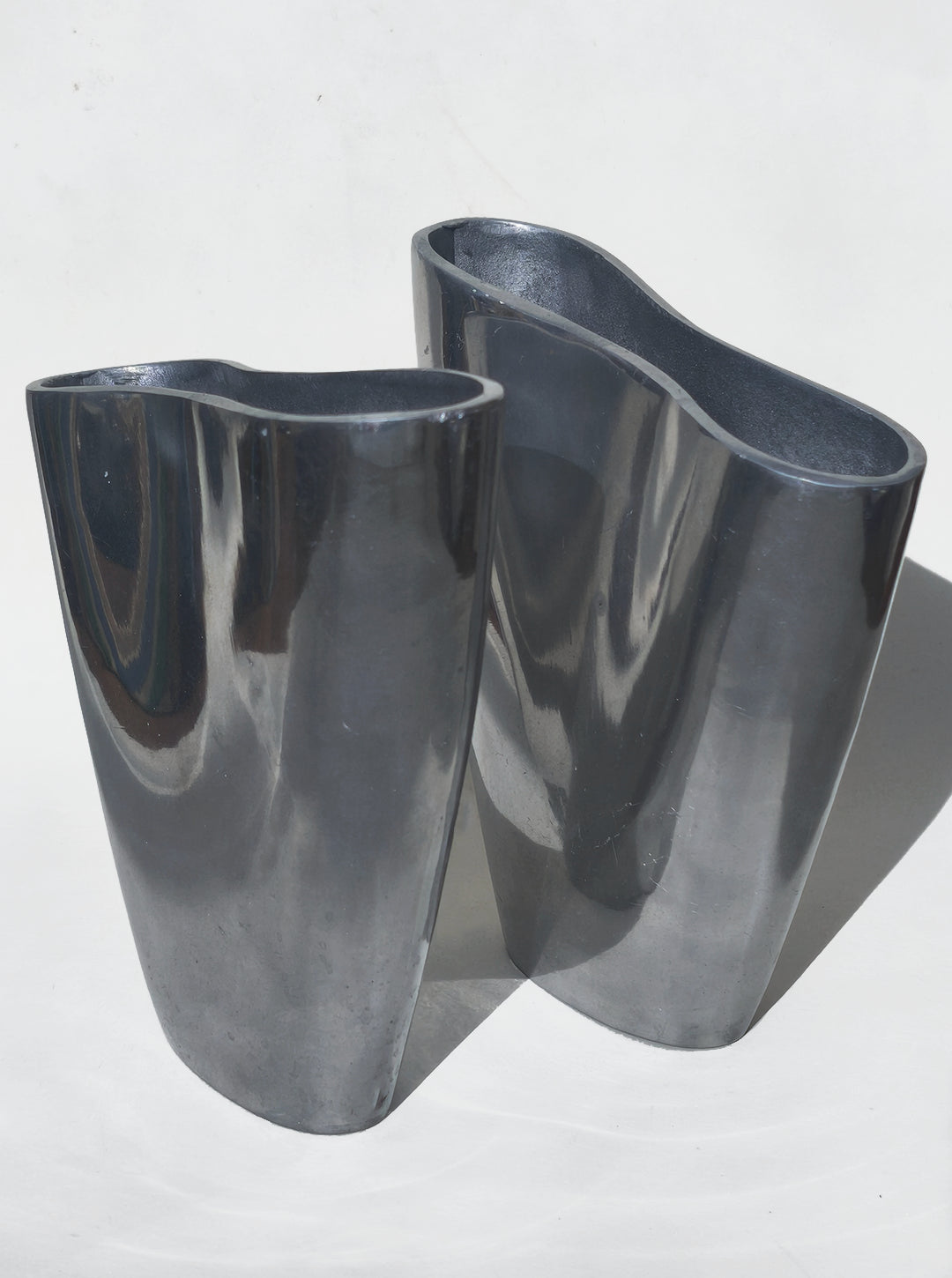 Pair of Small Modern Vases — side angle