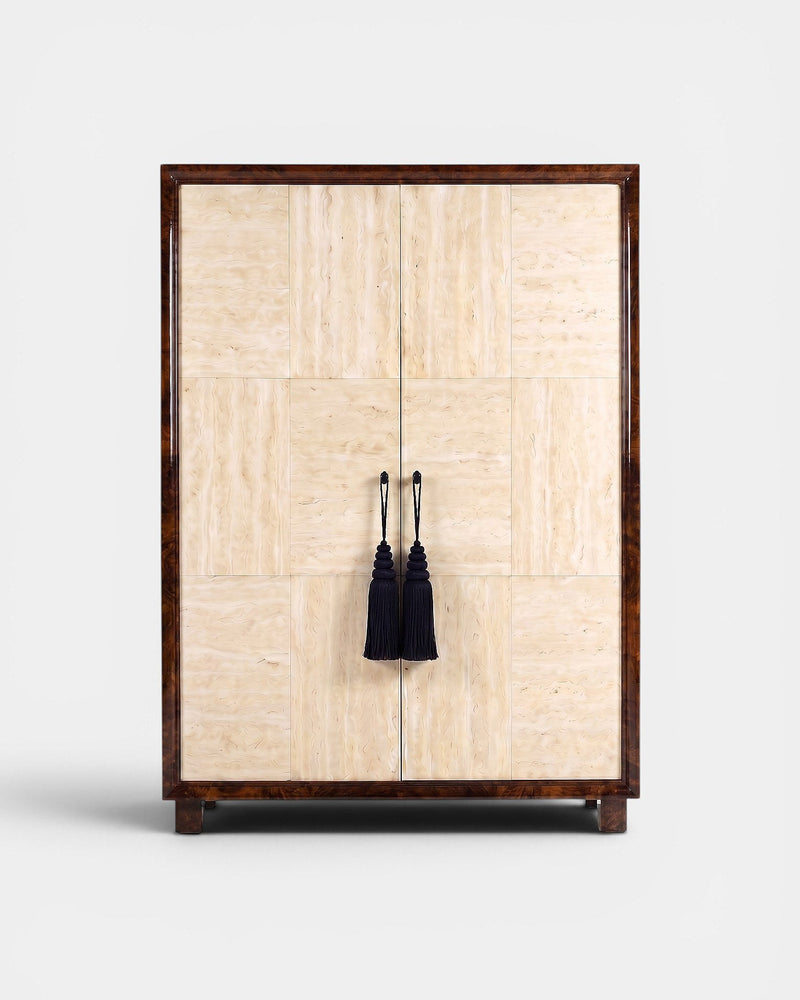 Emilie Travertine And Wood Storage by Marbera | The Oblist