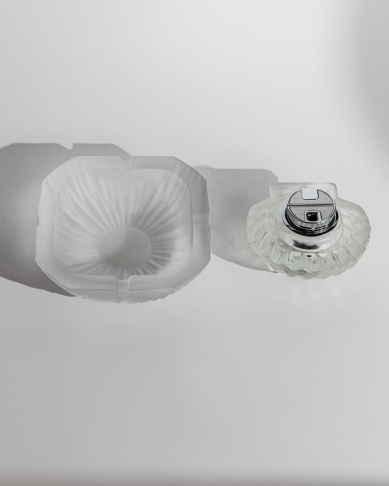Vintage 1970s Smoking Set by Bottega Jacobs | The Oblist — frosted glass, shell shape