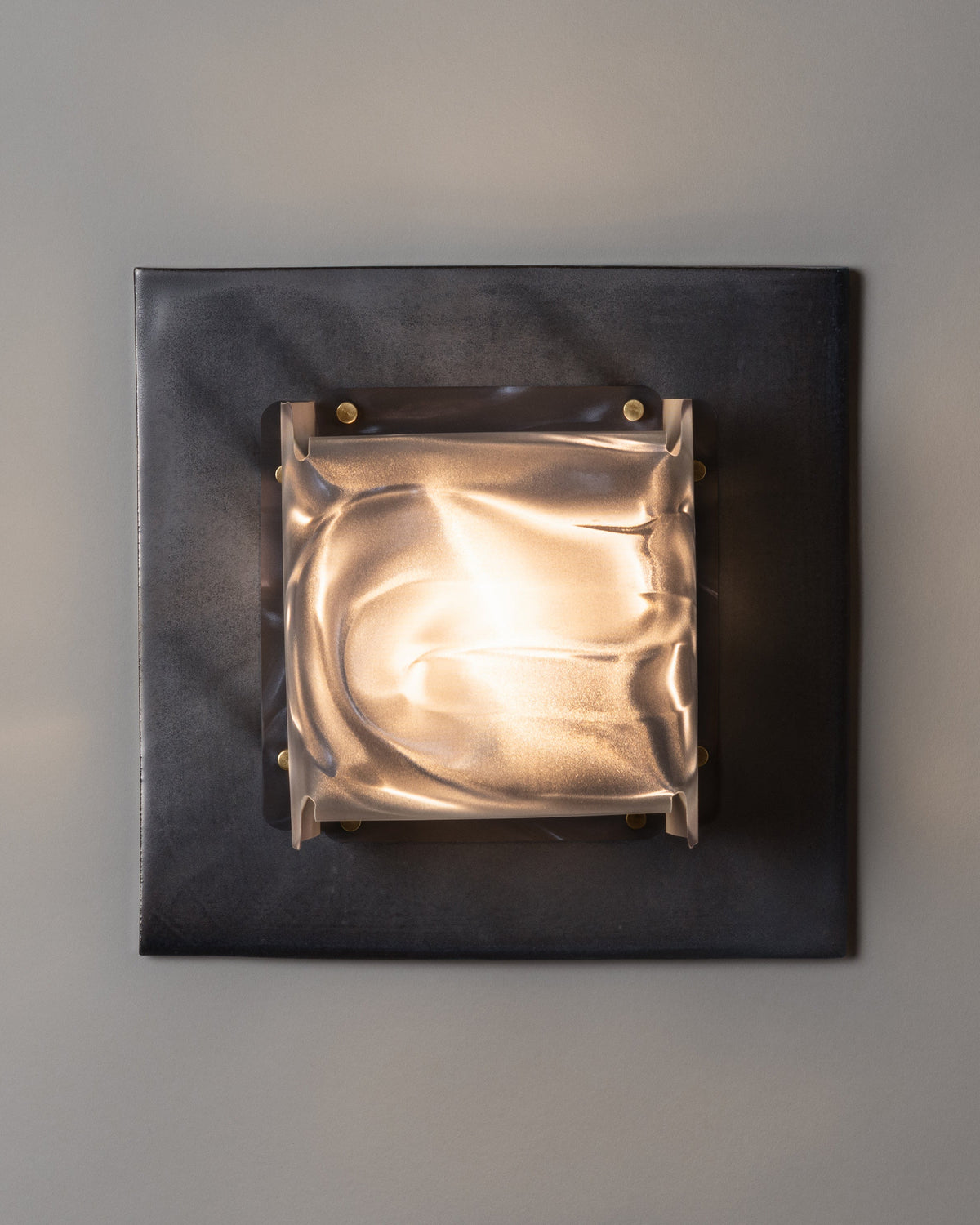Field Square Sconce, Graphite / Moire by SIN | The Oblist