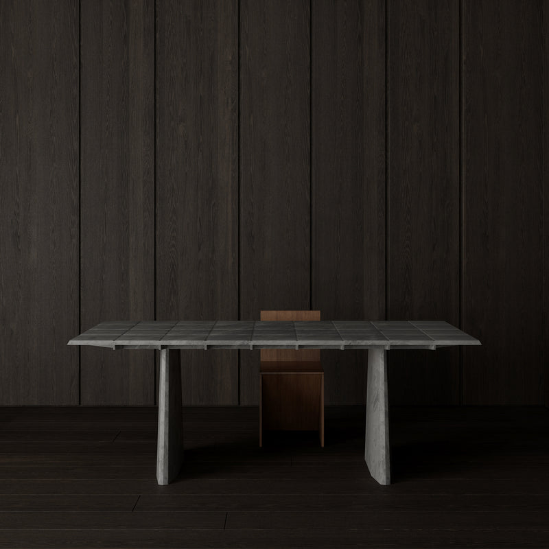 Minimalism Dining Table in Marble - Table FUSO by Studio Flavien Delbergue | The Oblist
