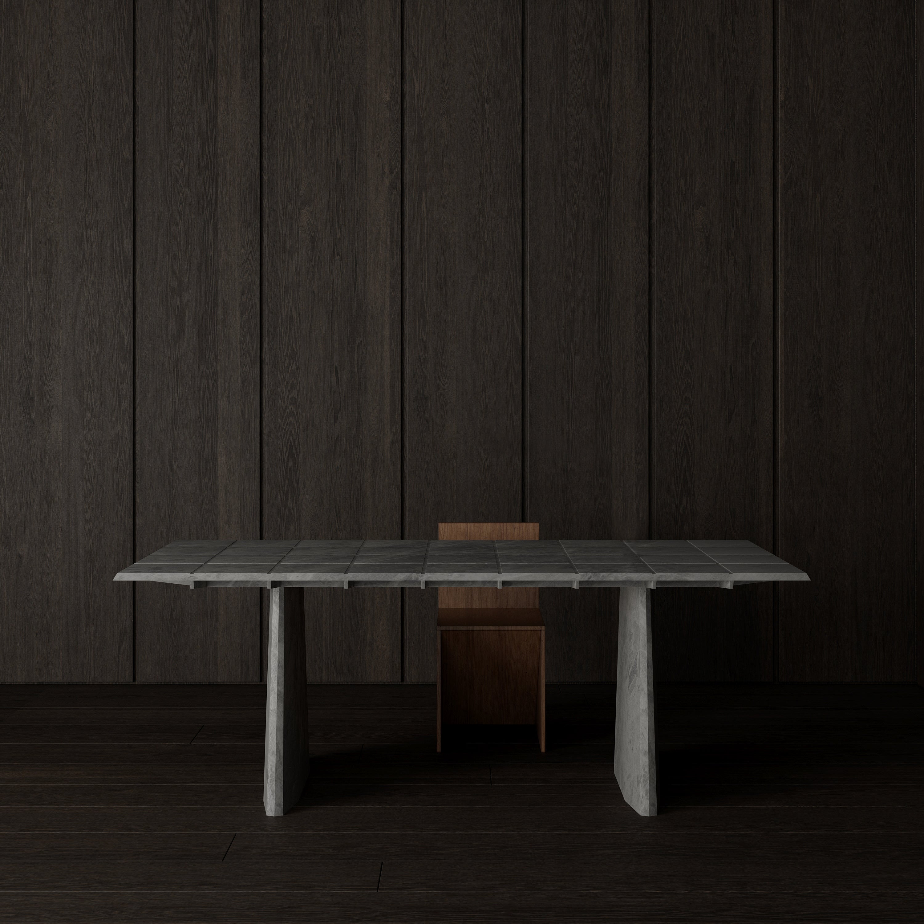 Minimalism Dining Table in Marble - Table FUSO by Studio Flavien Delbergue | The Oblist