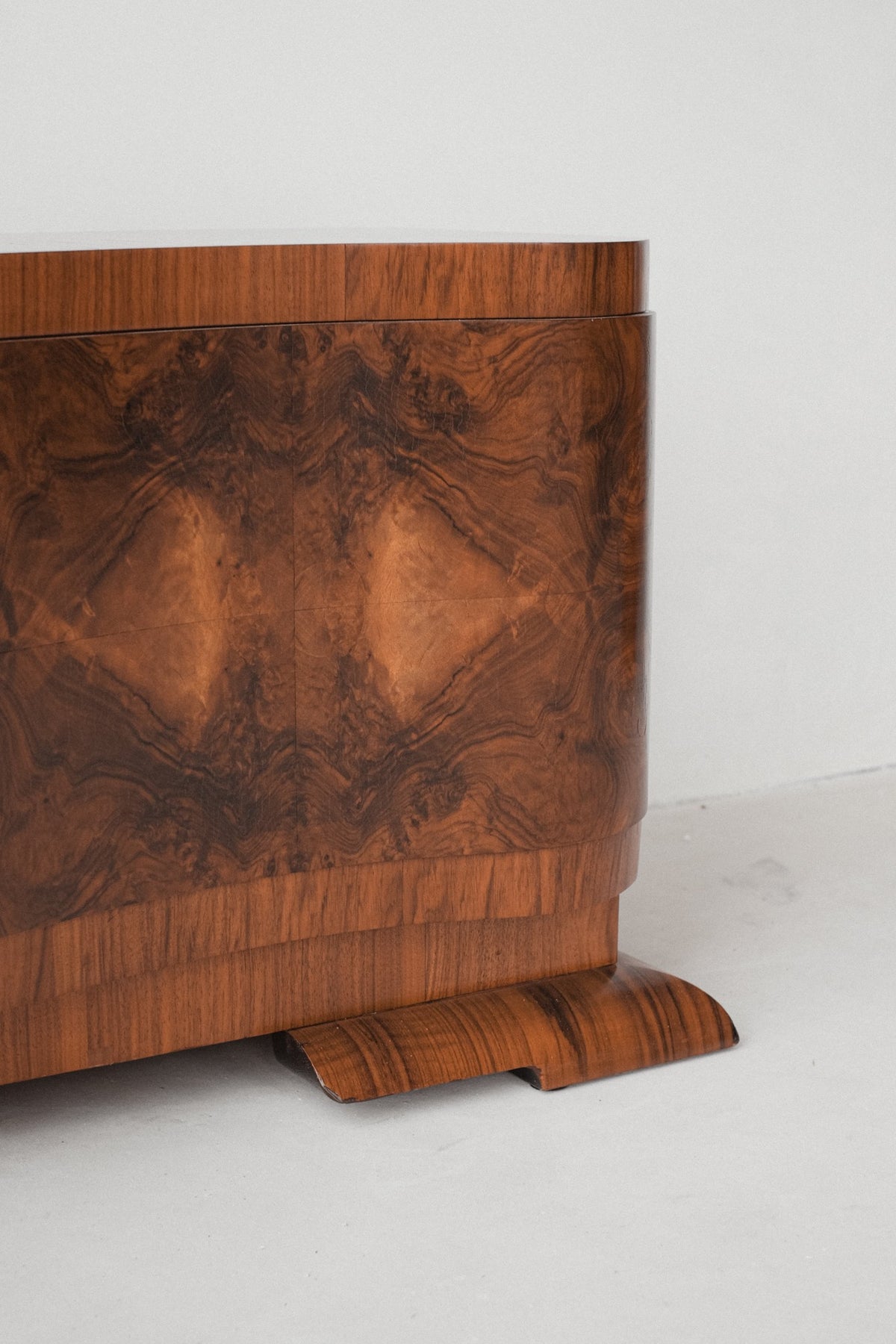 Elegant Art Deco Burr Walnut Cabinet — view 10