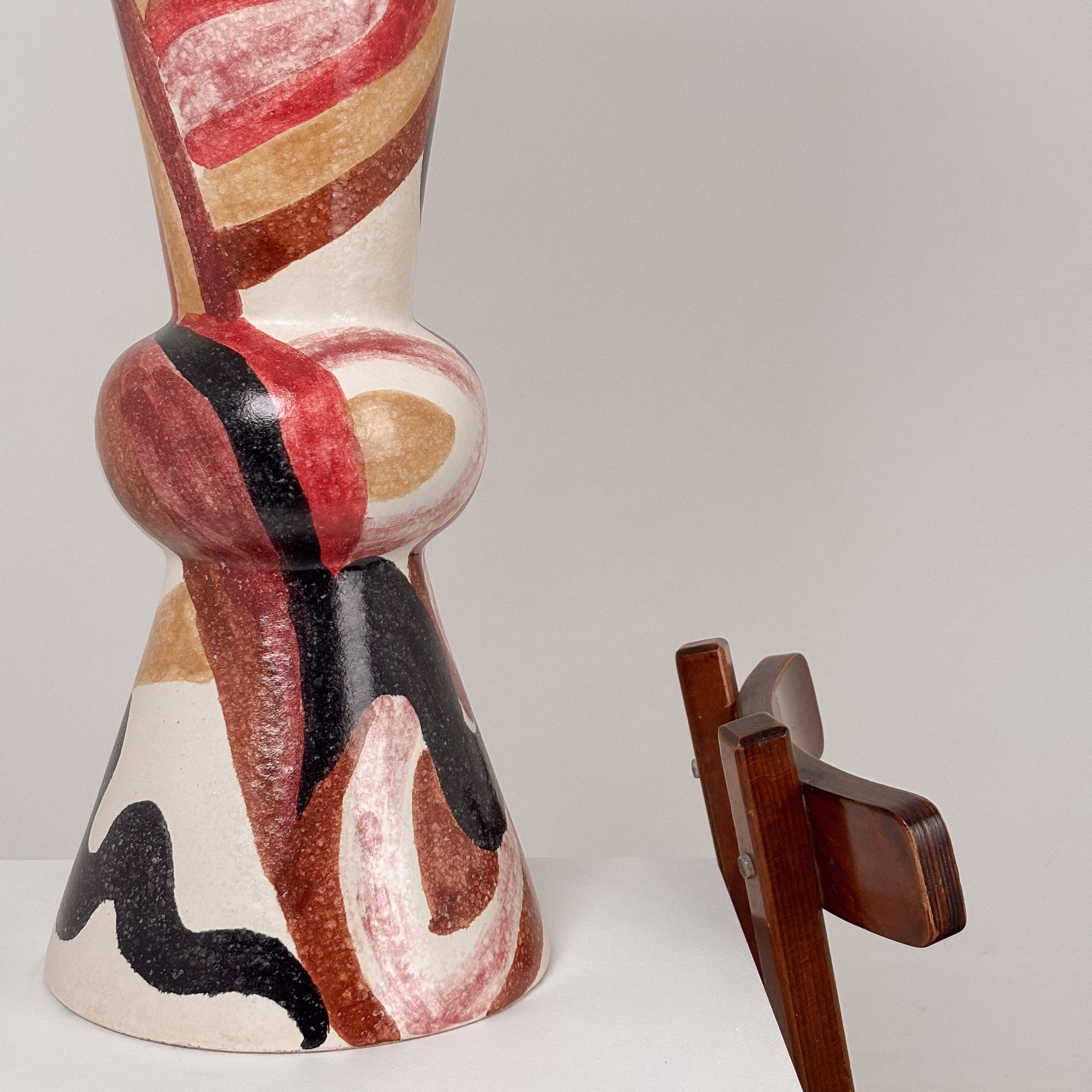 Grande Lampe en Céramique signée “HO”, années 1960