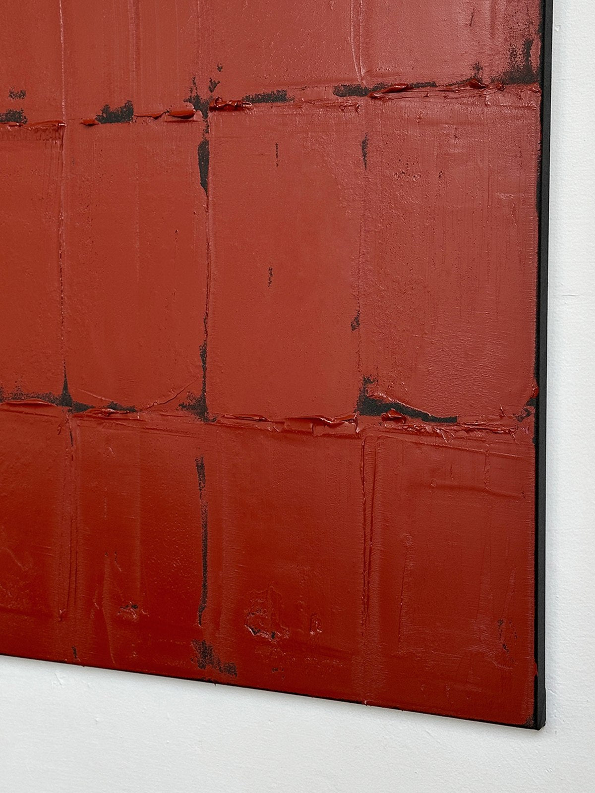 'Indian Red - Burnt Strokes' Painting — side angle