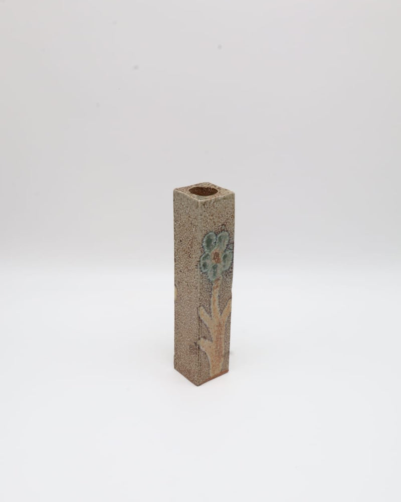 Brutalist Stoneware Soliflore Vase — France, 1970s by Forma Finds | The Oblist