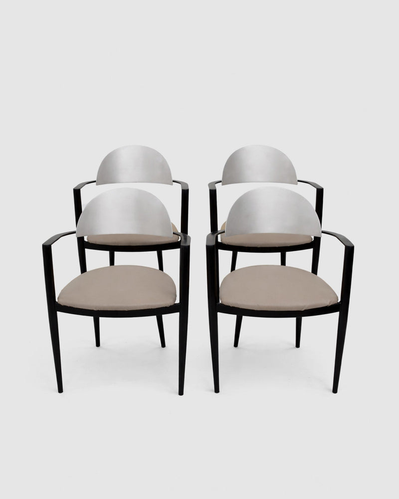 Set of 4, Modernist Dining Chairs by Villa | The Oblist