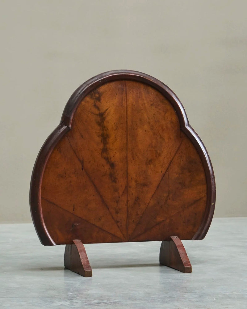 Art Deco Fire Screen in Walnut Burl Veneer 1930s by ORNAMENTUM | The Oblist