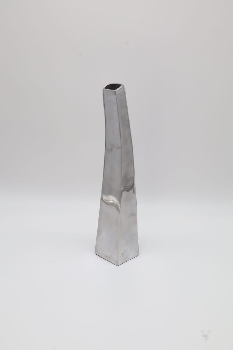 Sculptural Brutalist Pewter Bud Vase – Sweden, 1960s-1970s by Forma Finds | The Oblist