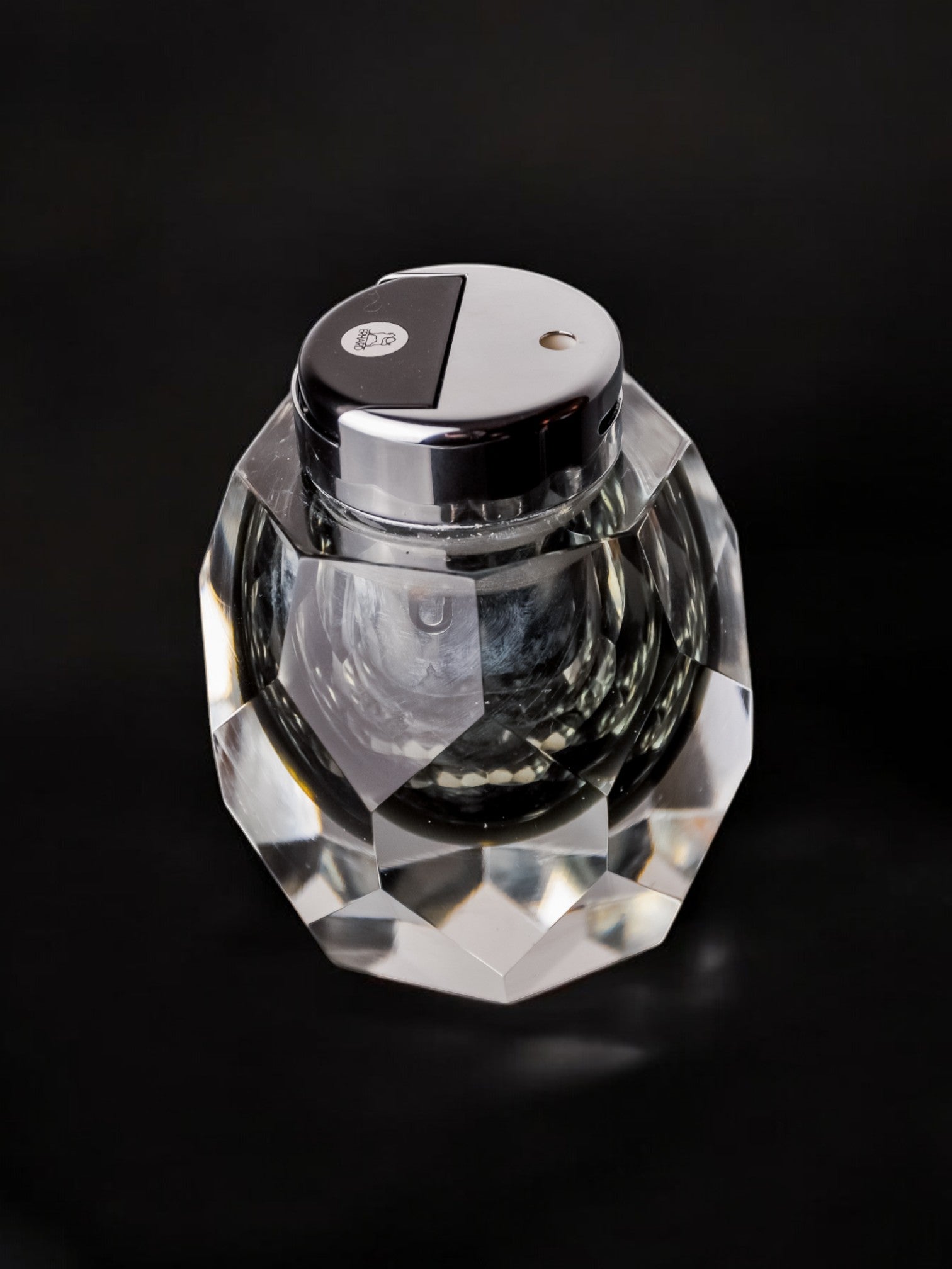 Faceted Sommerso Lighter by Seguso, Murano, Italy, 1970's — side angle