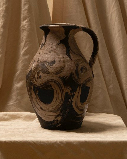 Ceramic Two-Toned Vase by Les Objets Amsterdam | The Oblist — handcrafted brown and black design