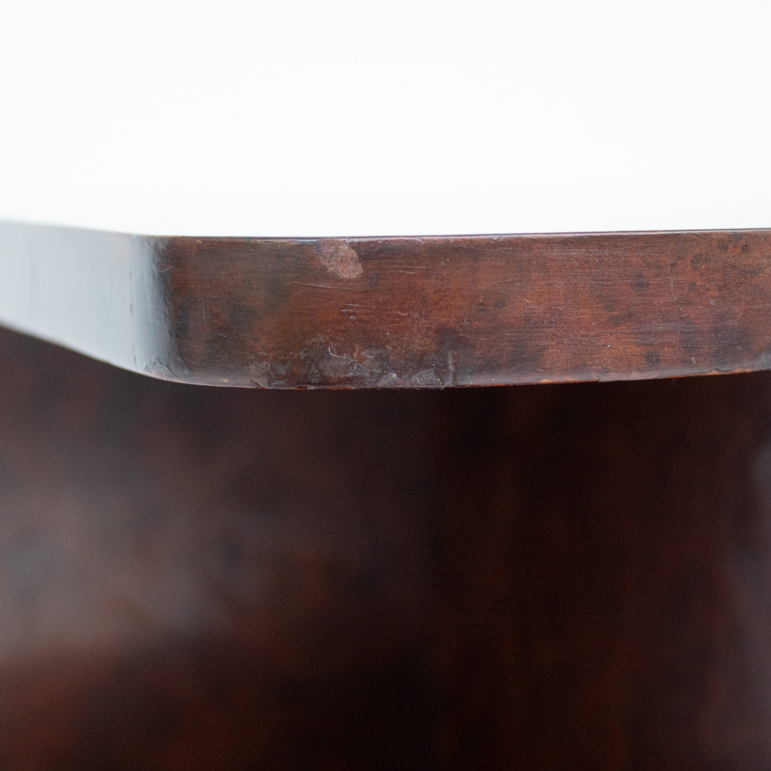 Art Deco Bedside Cabinet in Burr Walnut with Brass Hardware — alternate view