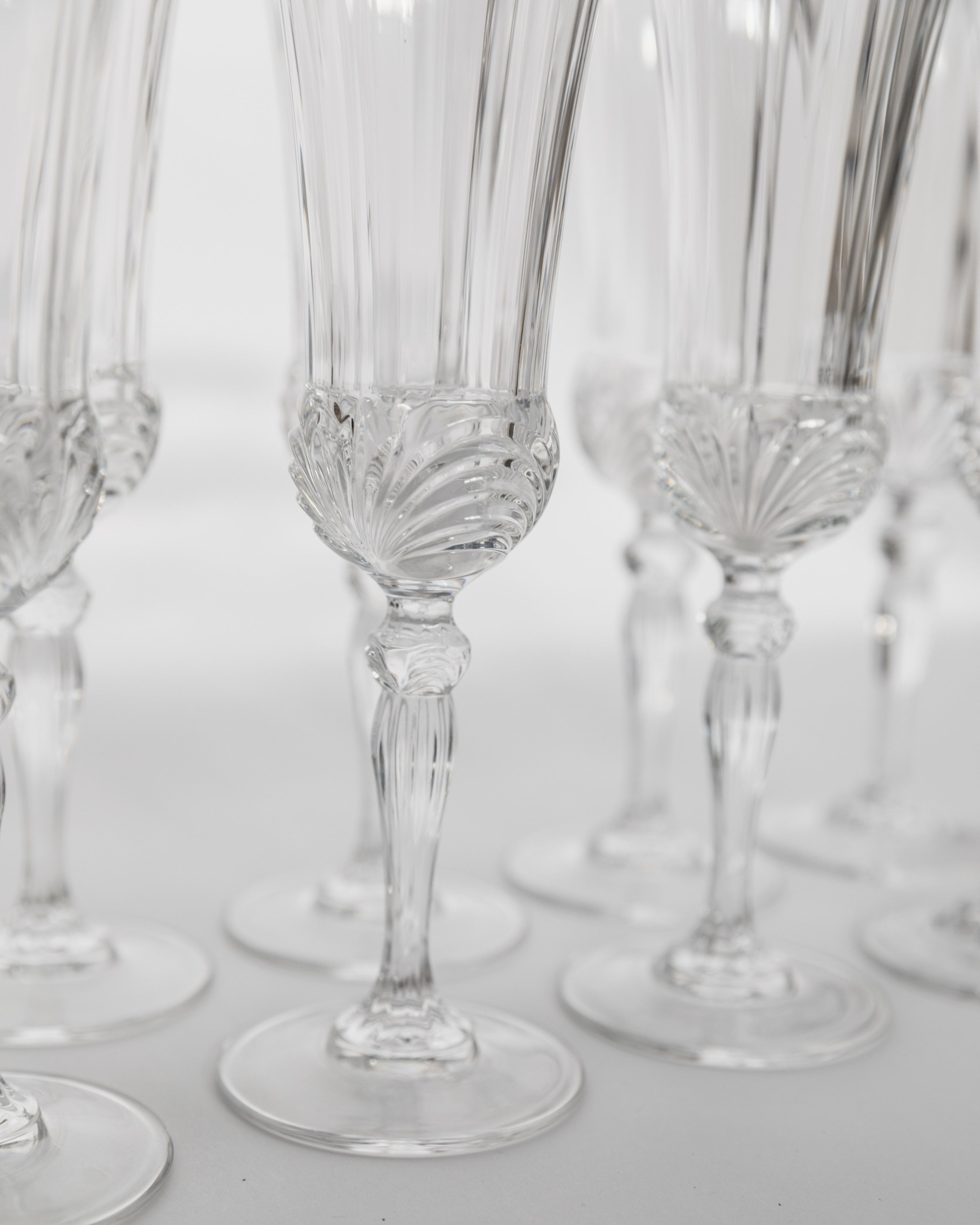 Verres à Champagne en Cristal - Ensemble de 8, 1980s