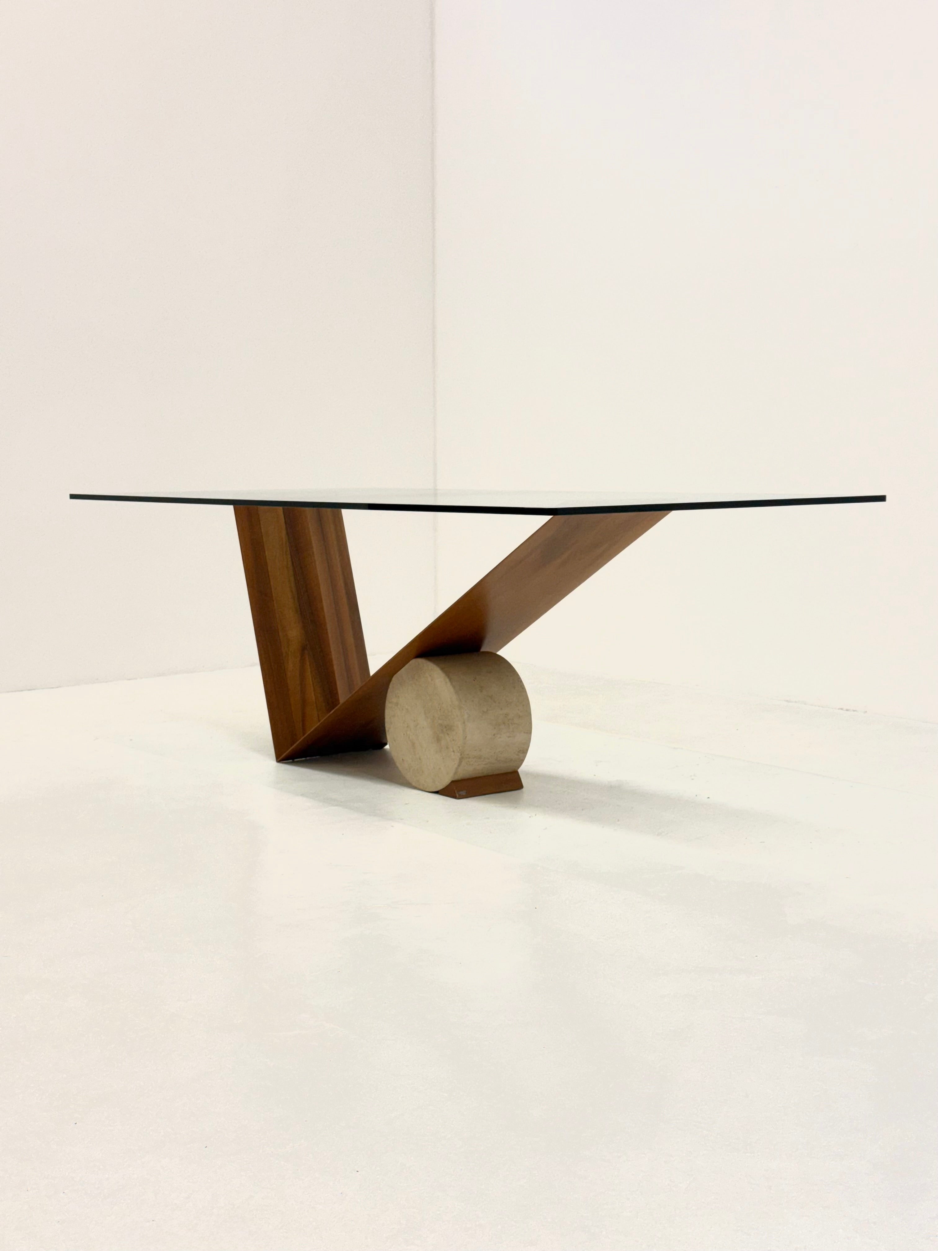 Valentino dining table by Emanuele Zenere for Cattelan — side angle