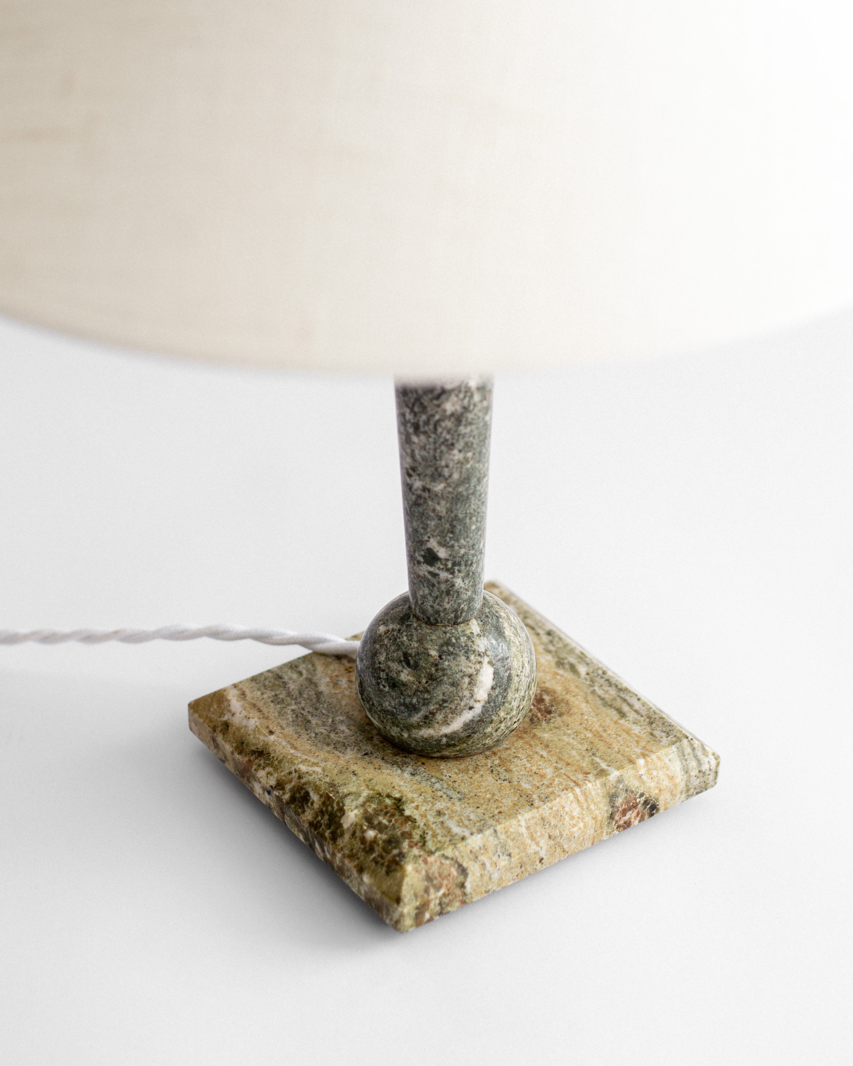 Art Deco Marble Table Lamp, Sweden, 1930s — side angle