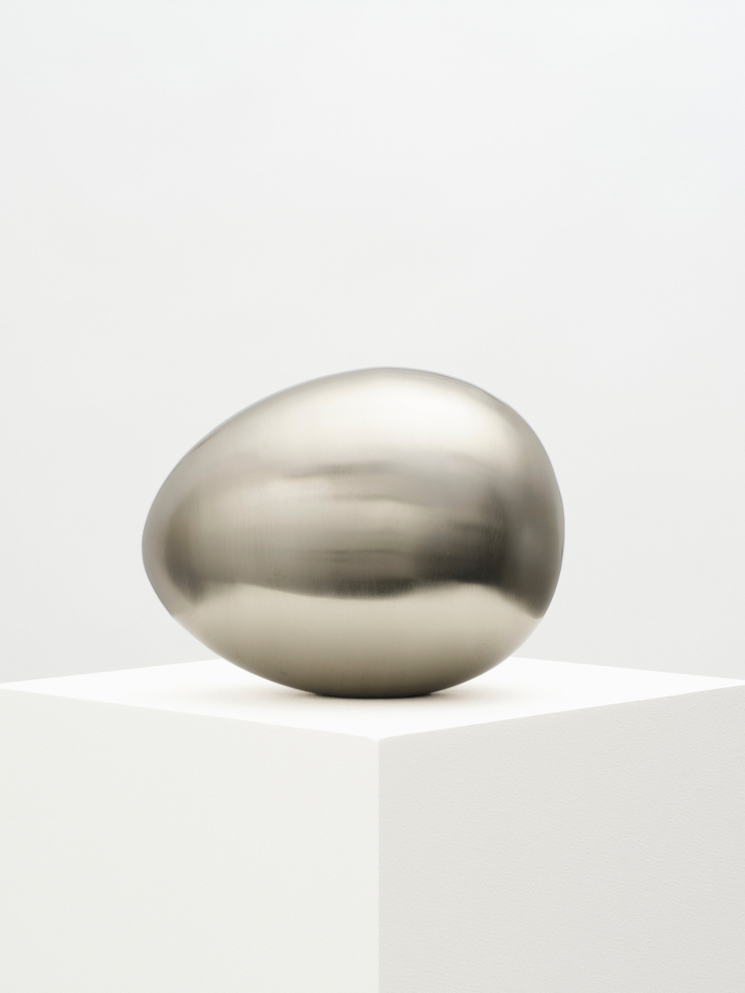 Brushed Steel | Egg Sculpture — detail view