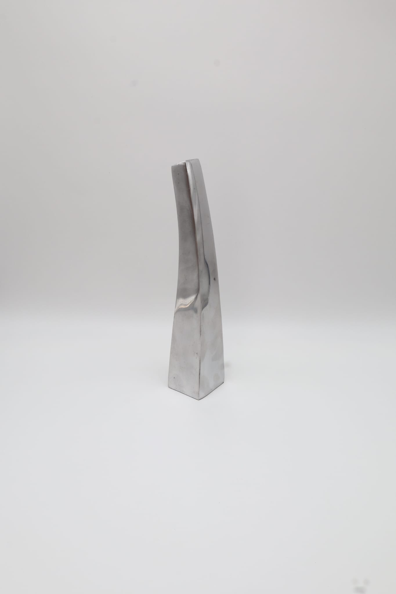Sculptural Brutalist Pewter Bud Vase – Sweden, 1960s-1970s — lifestyle setting