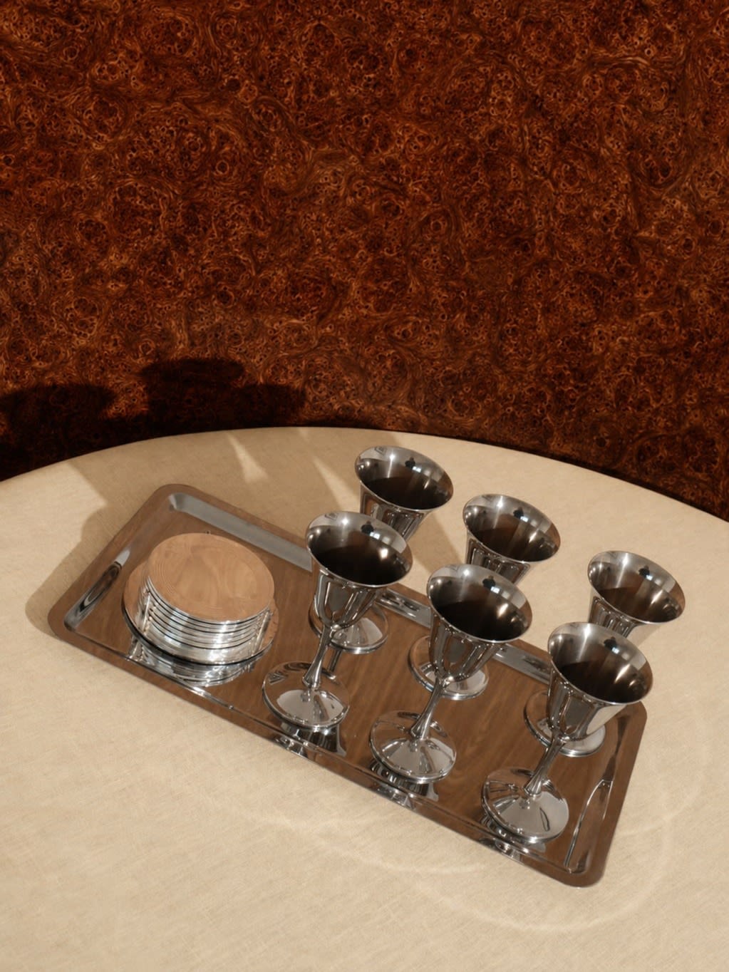 Set of 6 Silver-Plated Cups — side angle