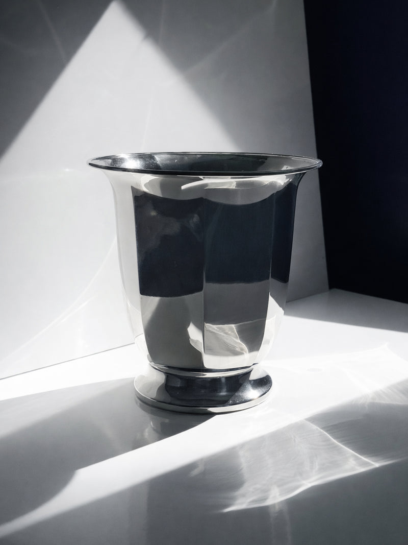 Italian silver plated Champagne cooler - 1980s by Dodo Vintage | The Oblist