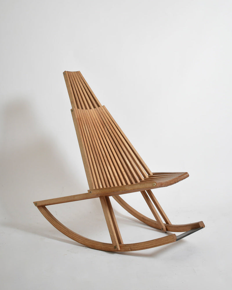 Wooden Rocking Chair, 1980s by Barracuda Interiors | The Oblist
