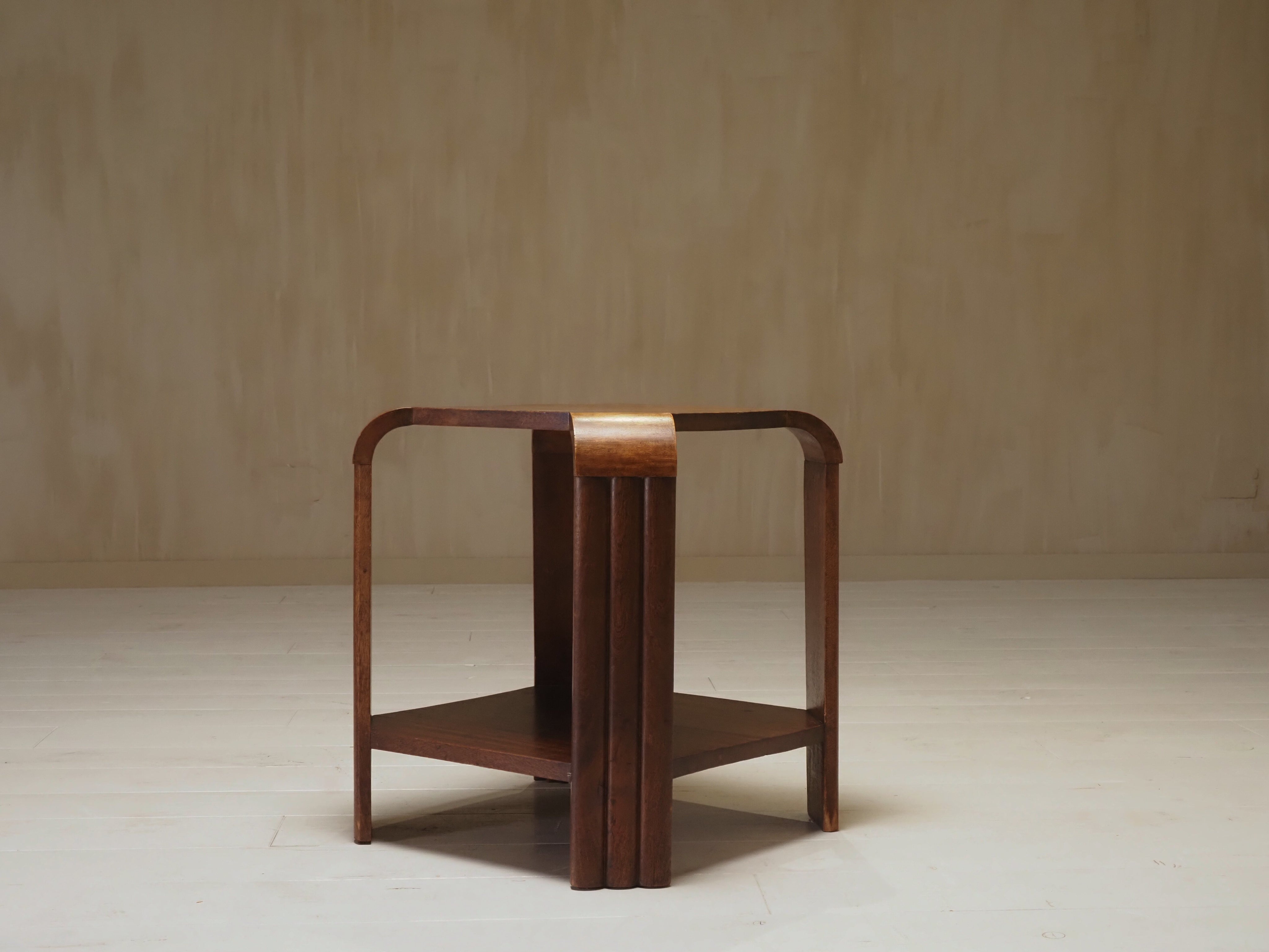 Art Deco side table, 1930s — side angle