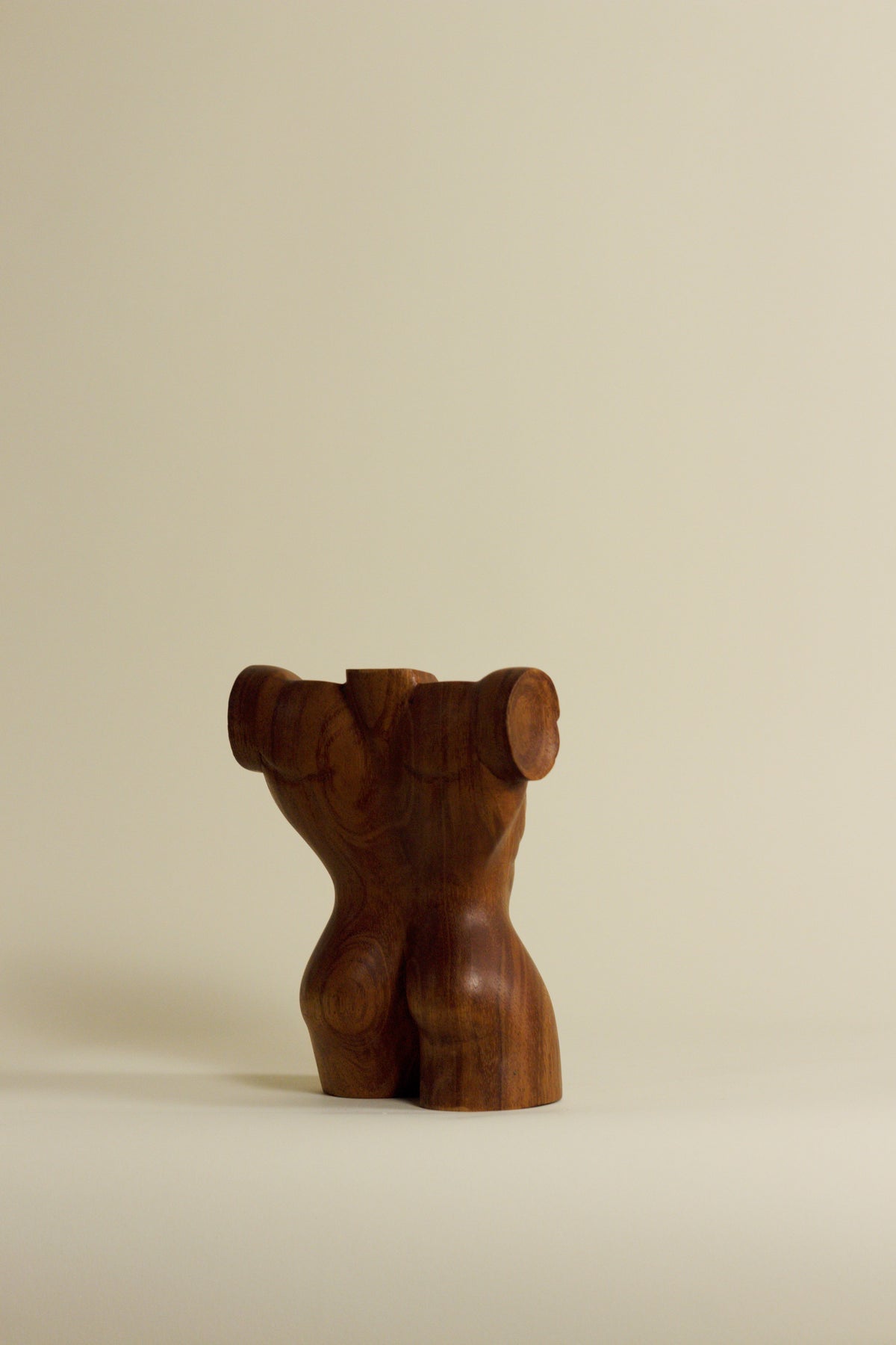 Wood Male Torso Sculpture — lifestyle setting