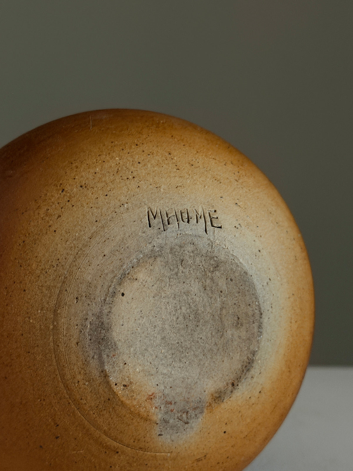 Stoneware ashtray by Annie Maume, 1970 — side angle