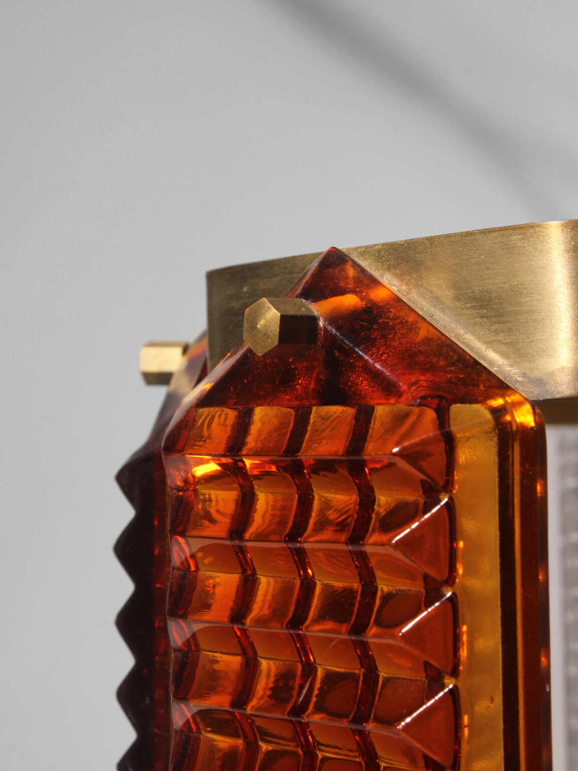Wiktor Berndt Mid-Century Crystal And Brass Ceiling Light, For Flygsfors, Sweden — in context