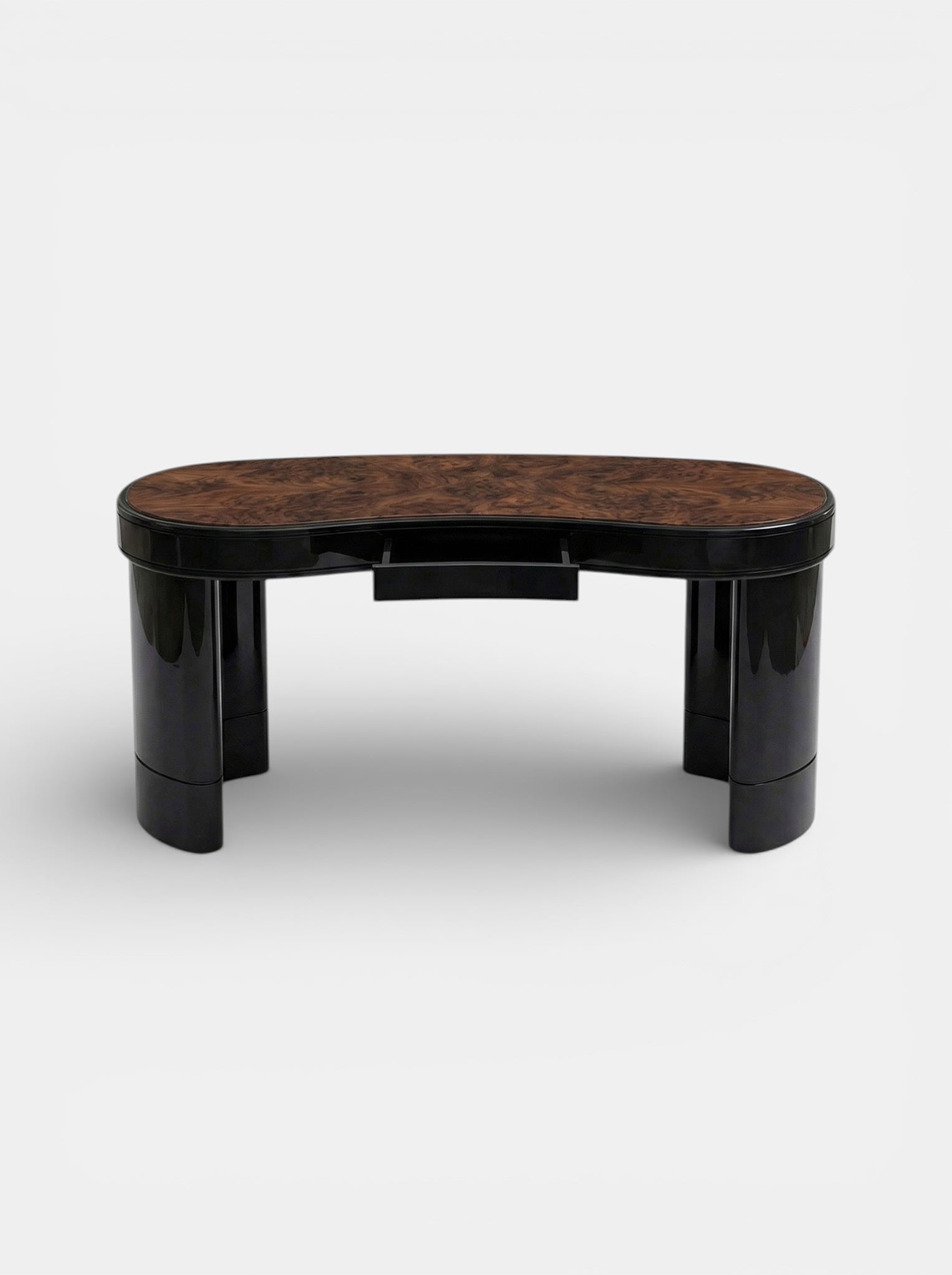Nicola Black And Burl Wood Desk — lifestyle setting